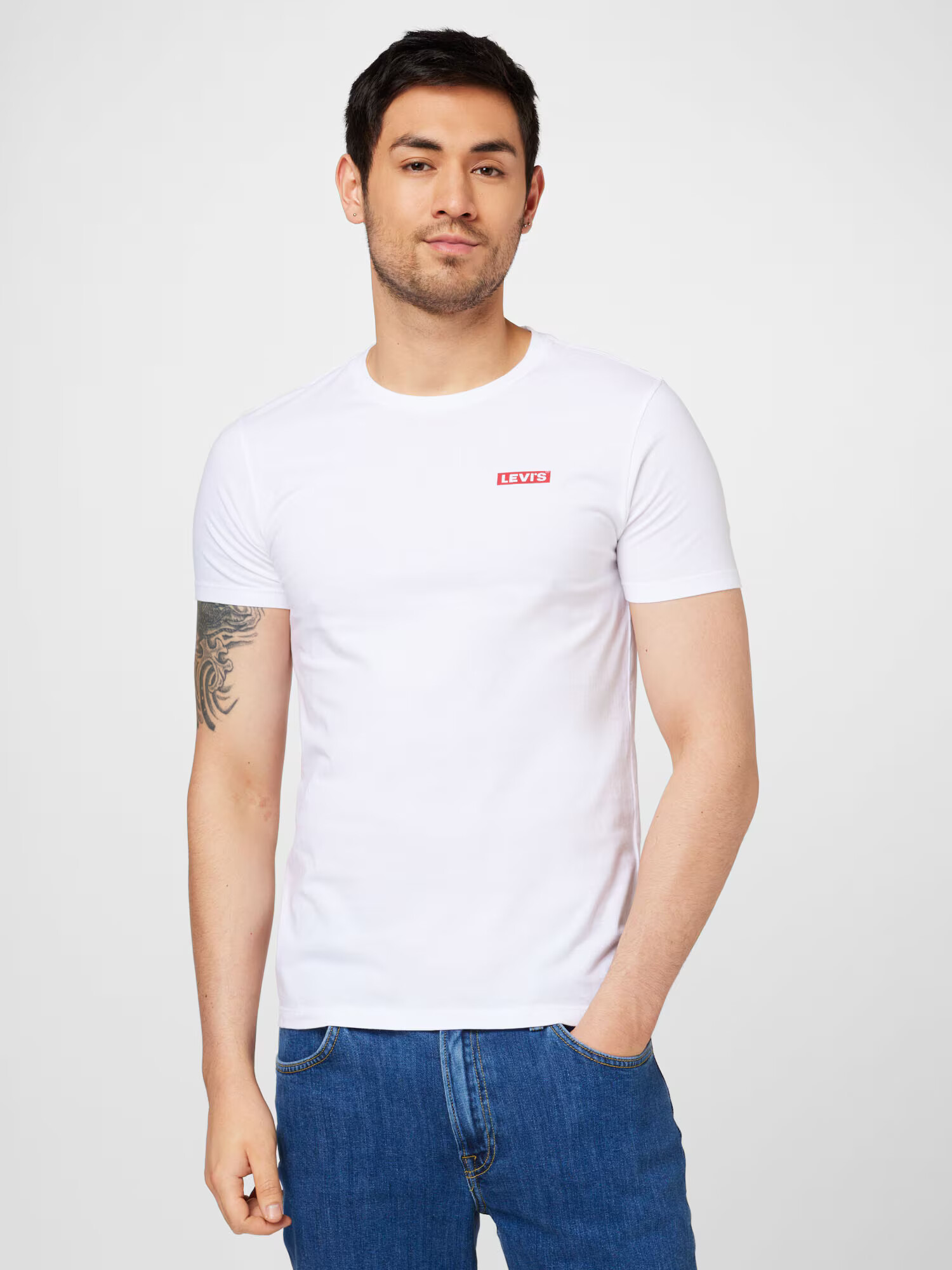 LEVI'S Majica pegasto siva / rdeča / bela - Pepit.si