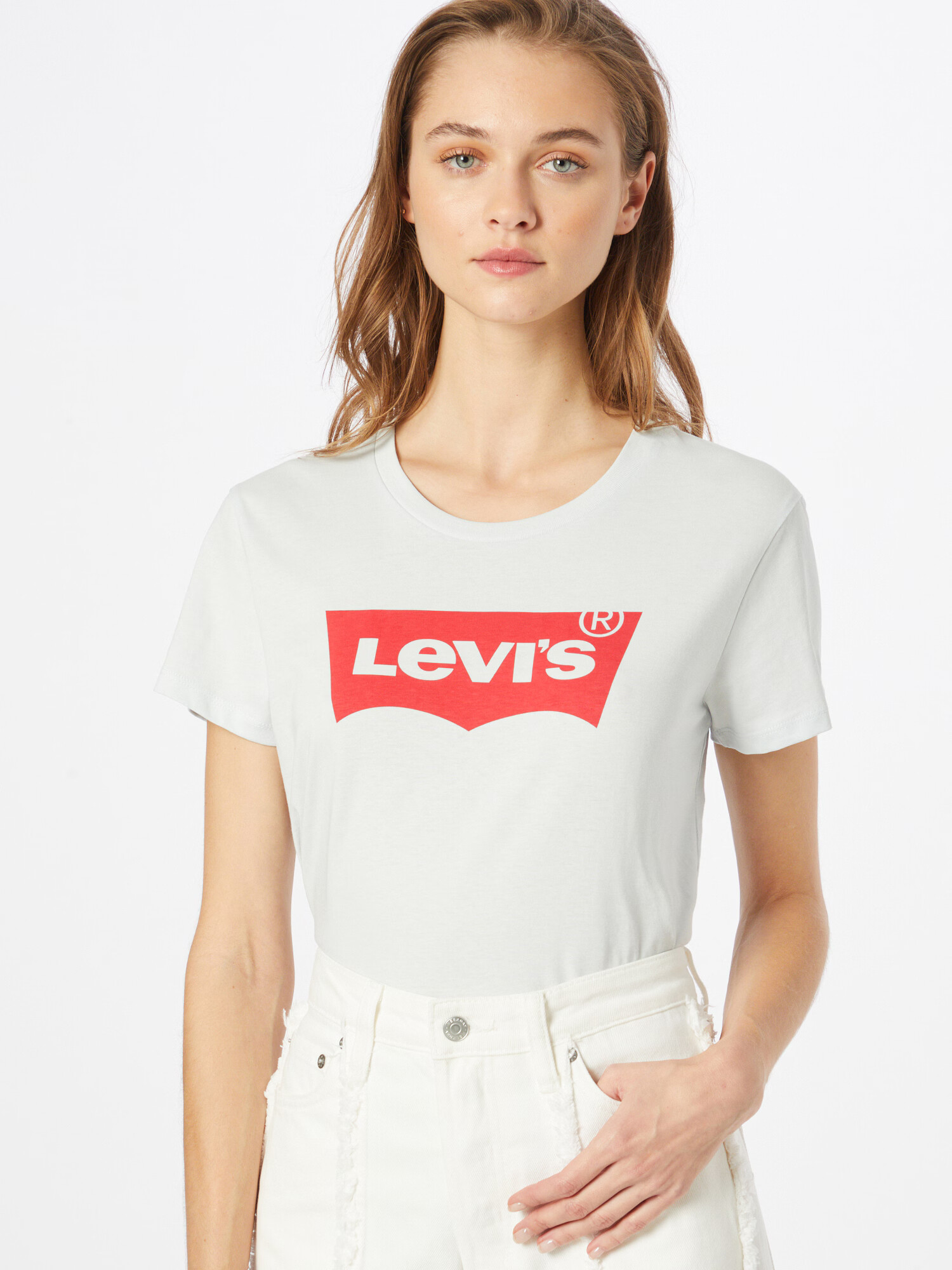 LEVI'S Majica rdeča / bela - Pepit.si