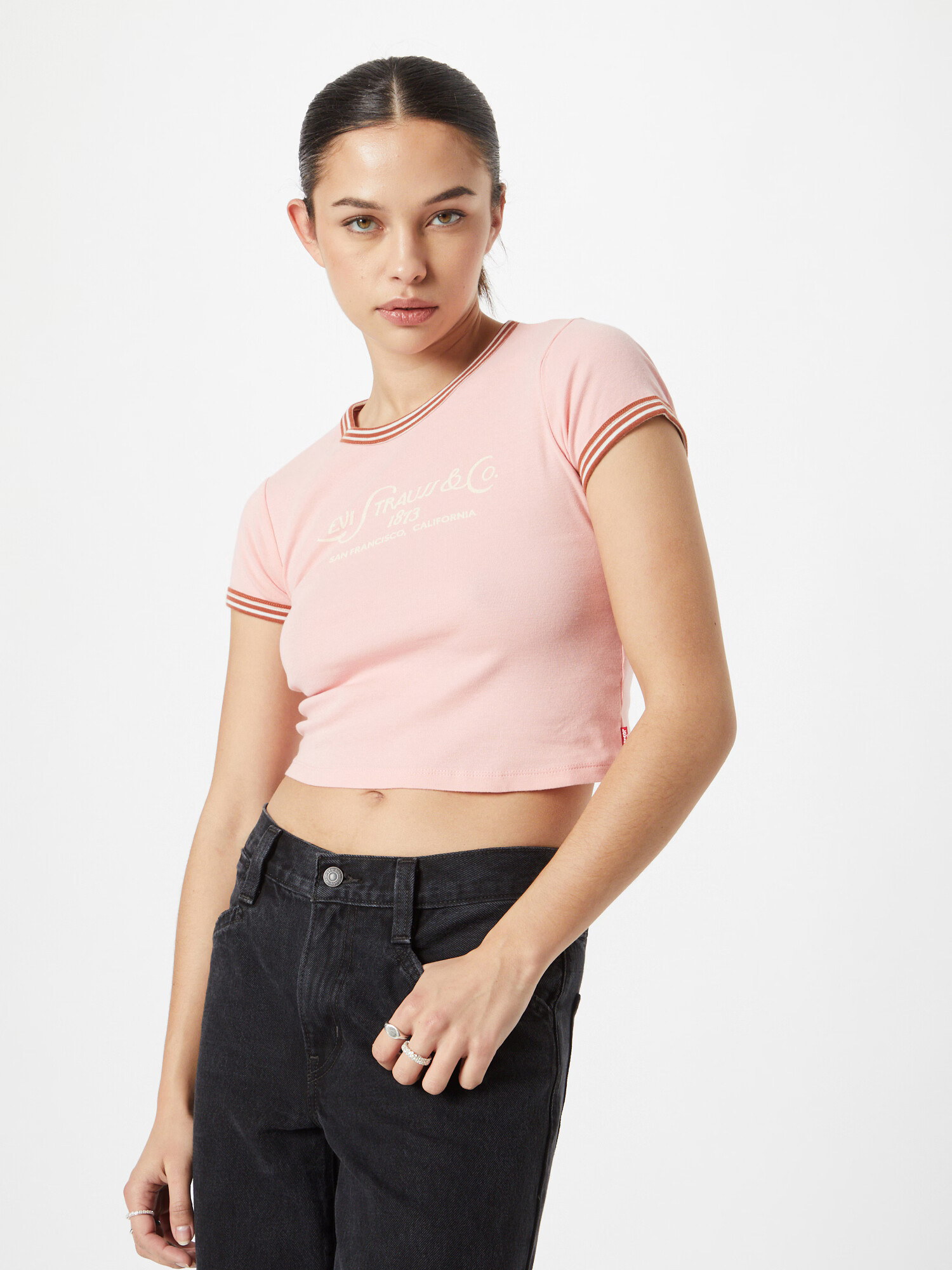 LEVI'S Majica rosé / rjasto rdeča / off-bela - Pepit.si