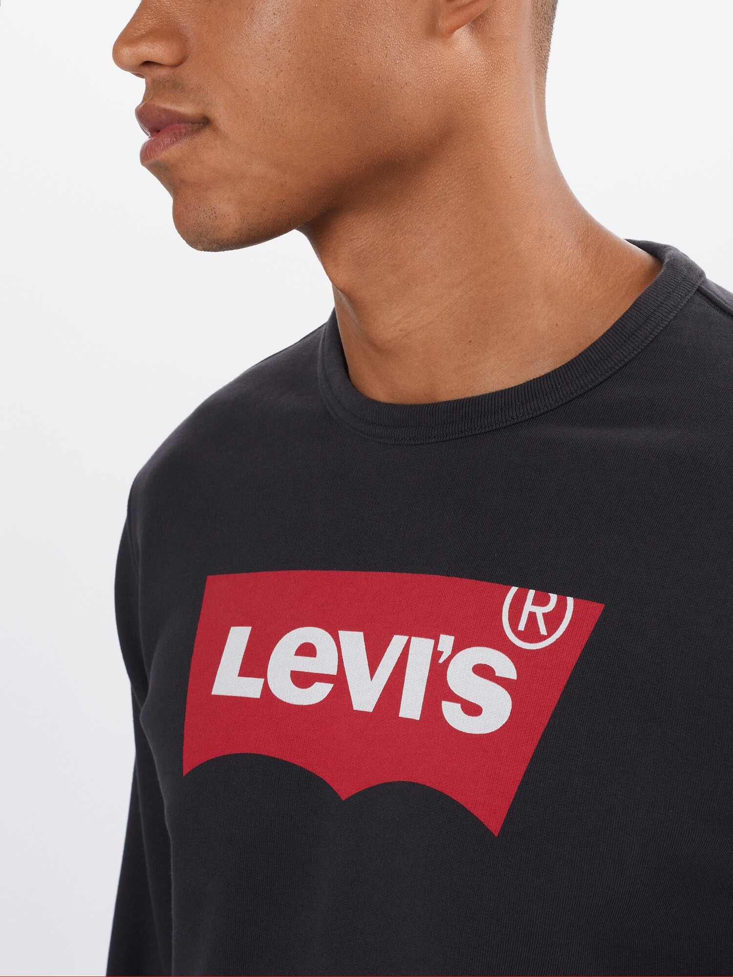 LEVI'S Majica 'GRAPHIC CREW B REDS' svetlo rdeča / črna / bela - Pepit.si