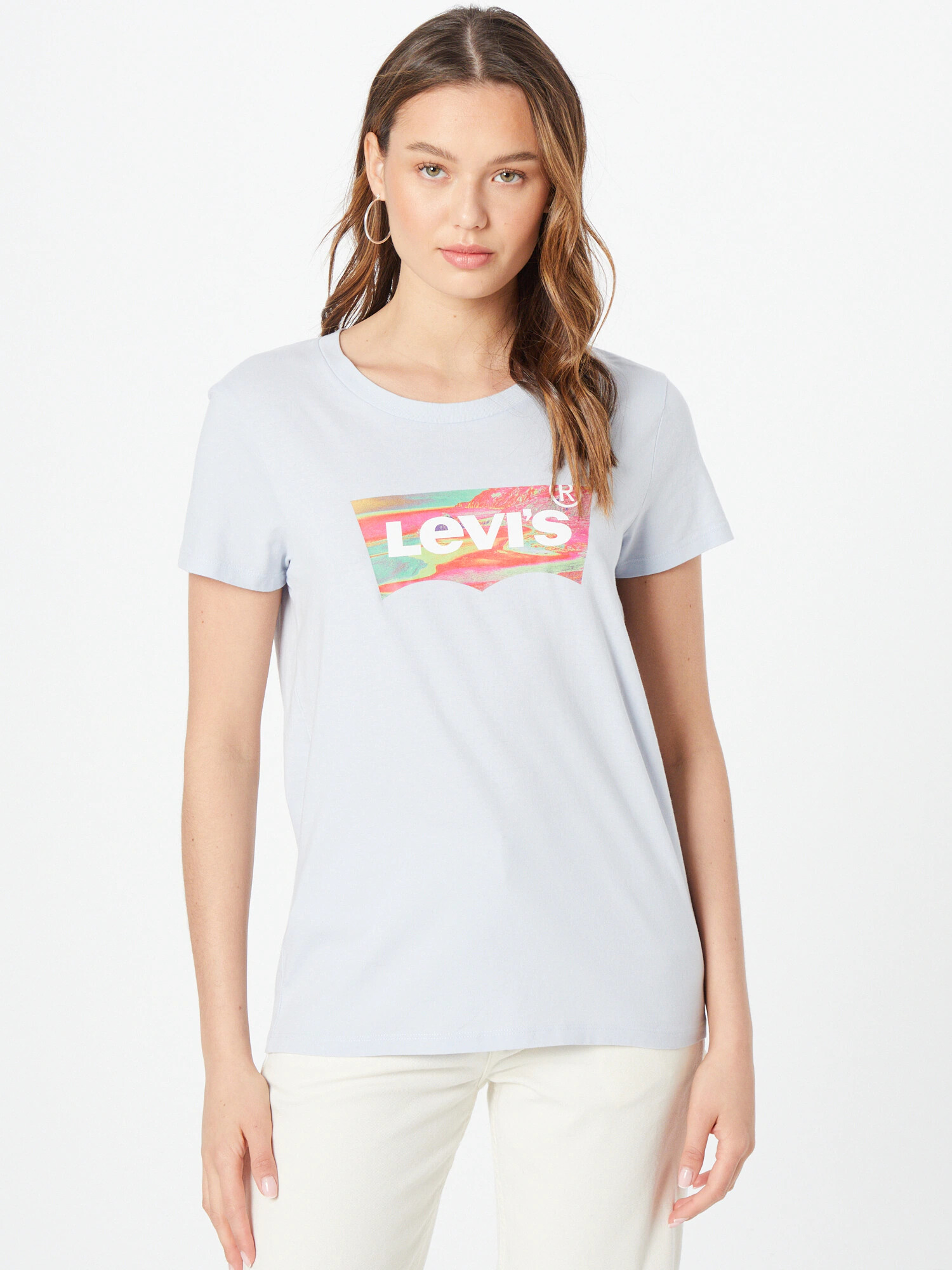 LEVI'S Majica 'THE PERFECT TEE BLUES' svetlo siva / mešane barve - Pepit.si