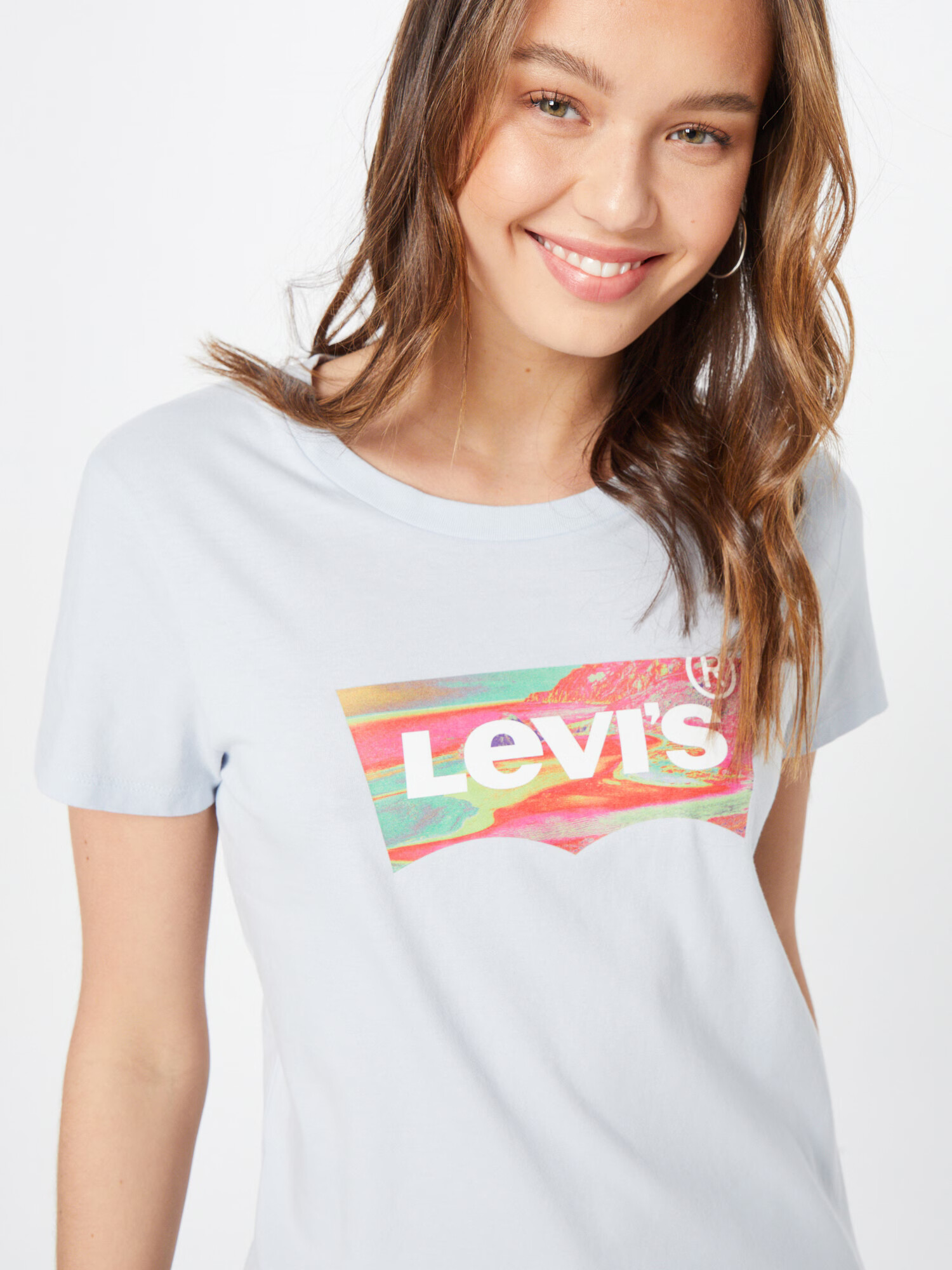 LEVI'S Majica 'THE PERFECT TEE BLUES' svetlo siva / mešane barve - Pepit.si