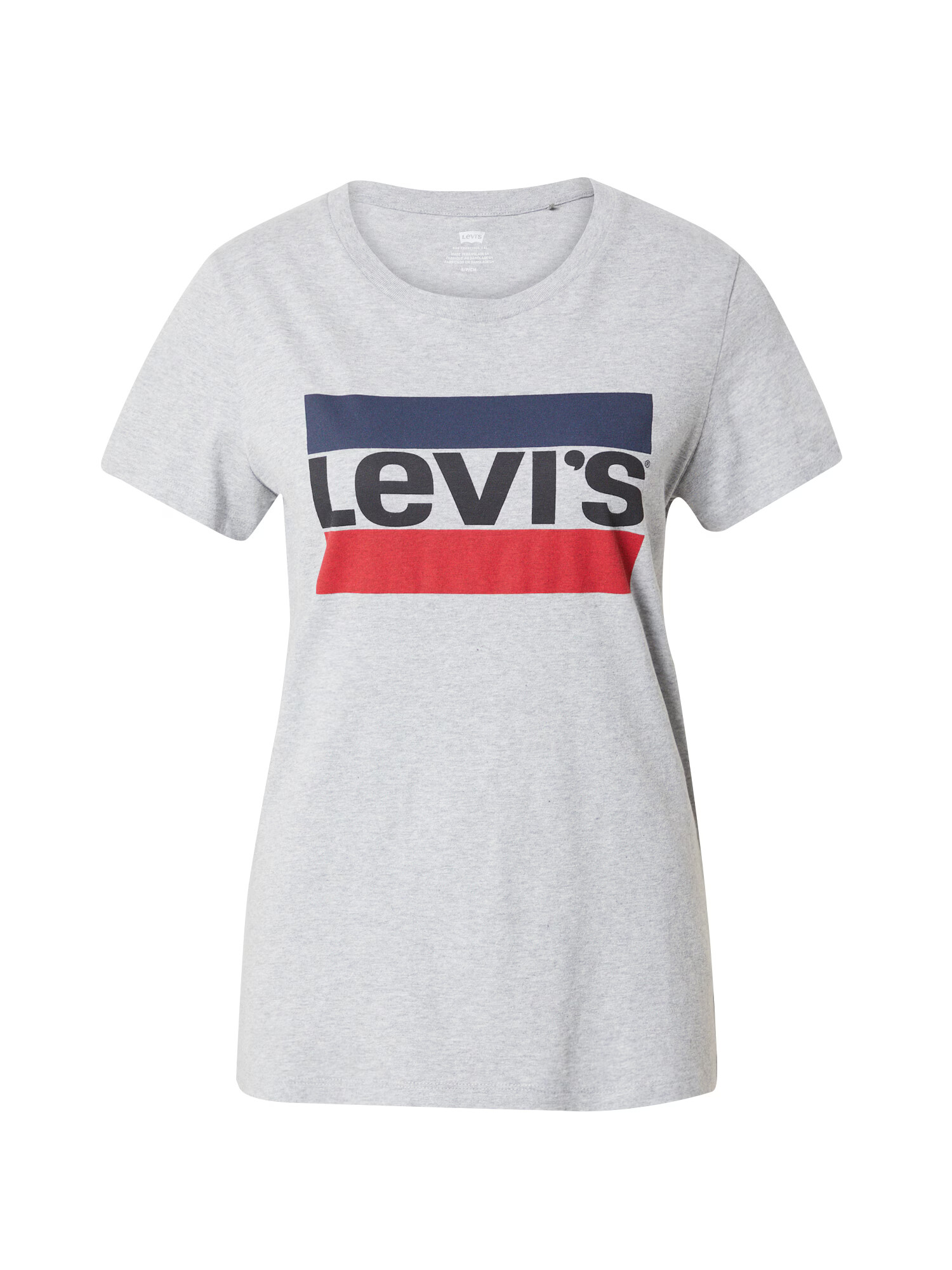 LEVI'S Majica 'THE PERFECT TEE GREYS' mornarska / siva / rdeča - Pepit.si