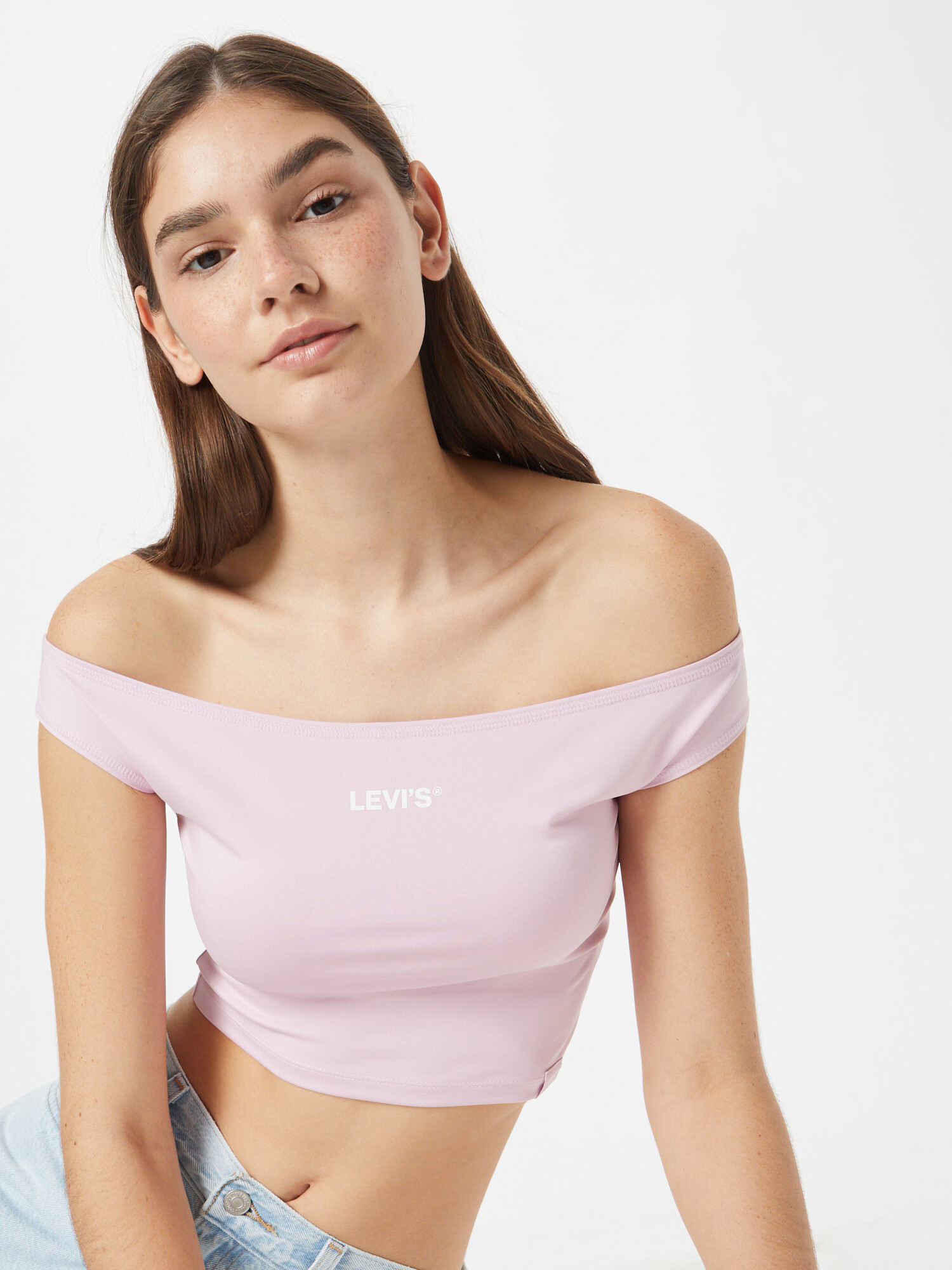 LEVI'S Top roza / bela - Pepit.si