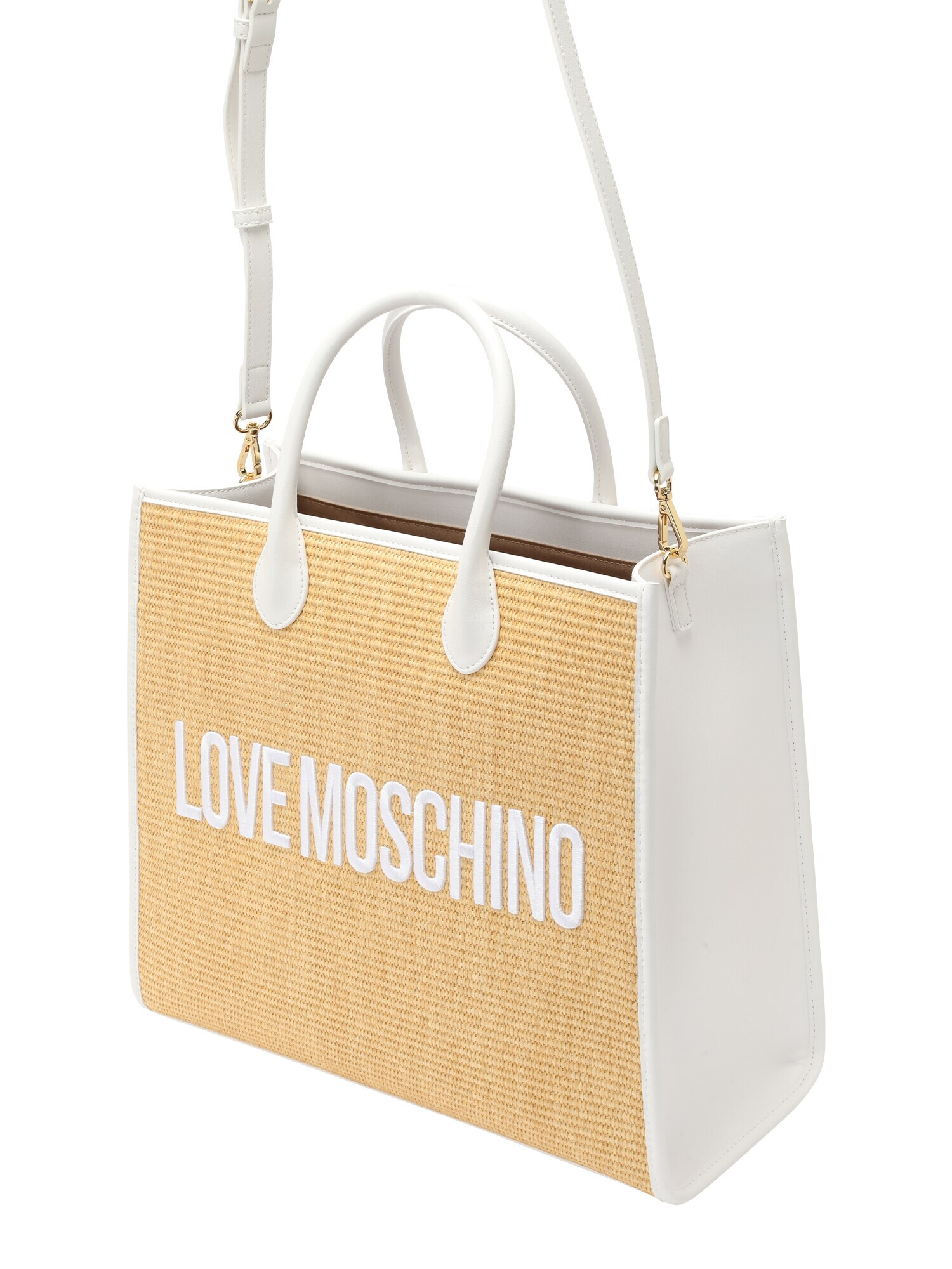 Love Moschino Nakupovalna torba bež / kapučino / bela - Pepit.si