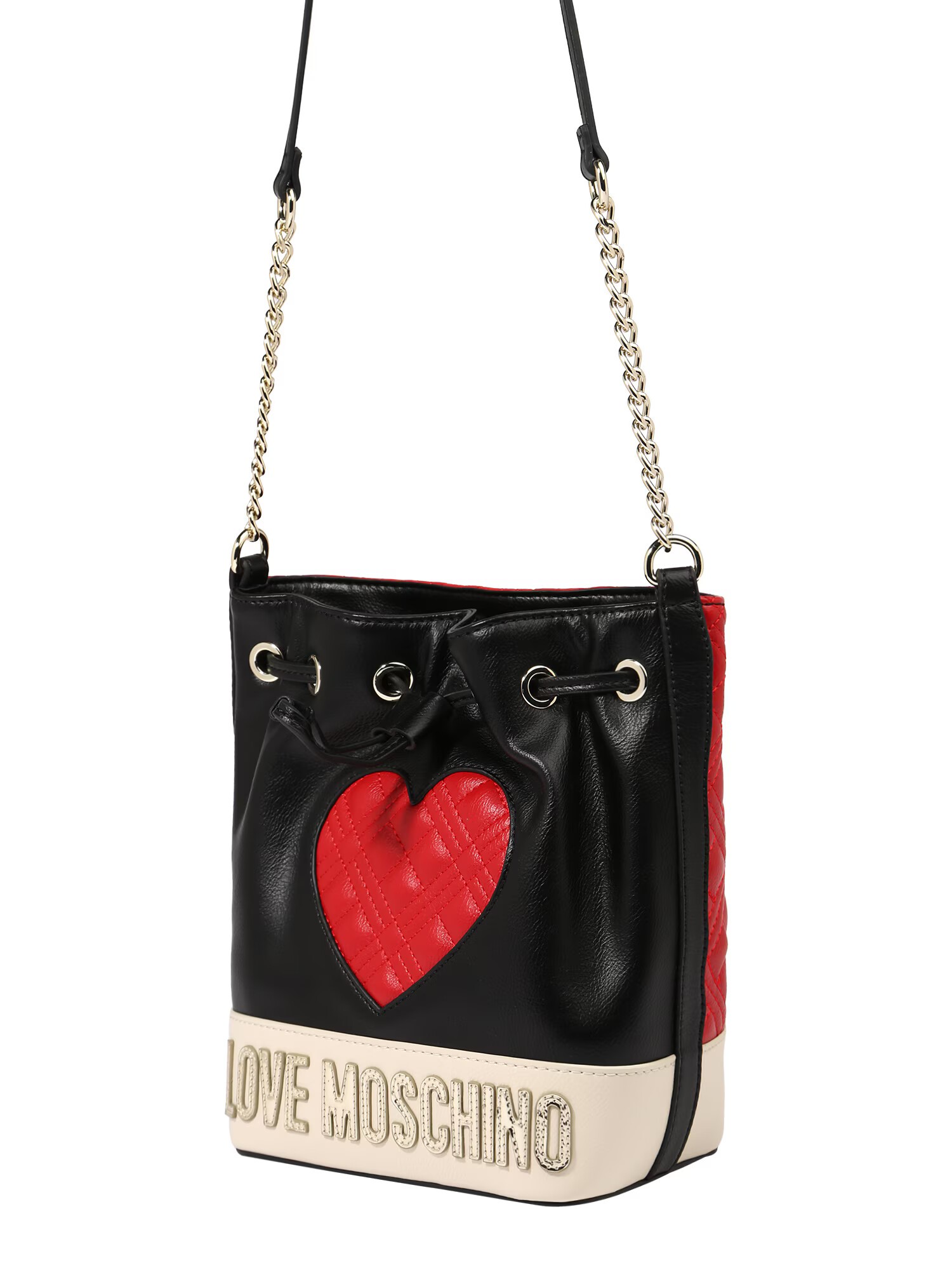 Love Moschino Vrečasta torba črna / rdeča / zlata - Pepit.si