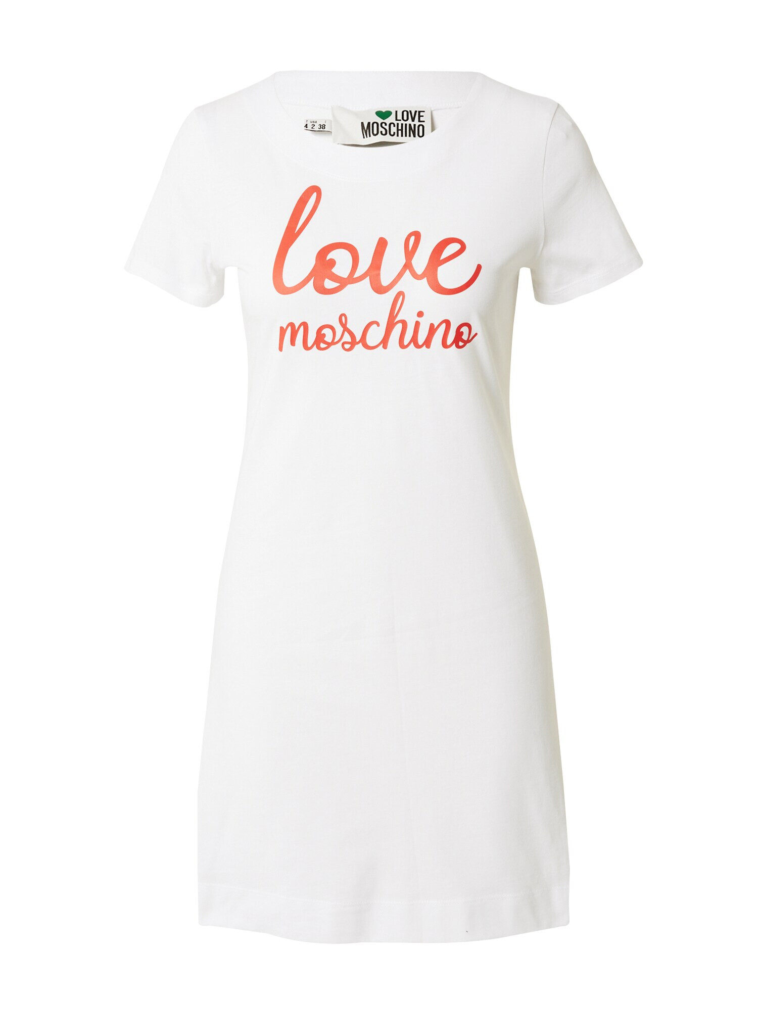 Love Moschino Obleka rdeča / bela - Pepit.si