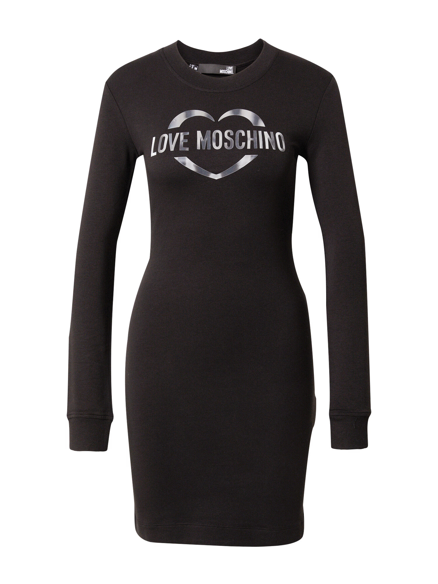 Love Moschino Obleka svetlo siva / temno siva / črna - Pepit.si