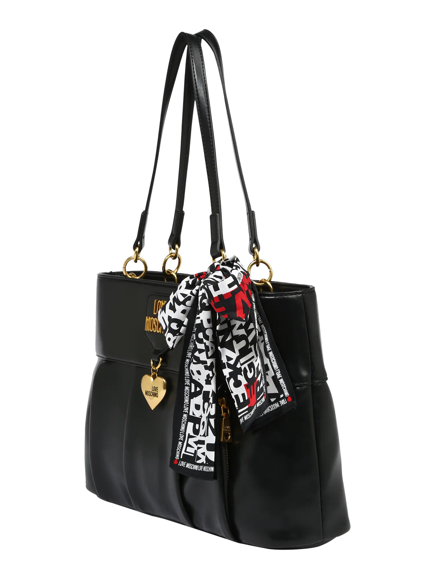 Love Moschino Ročna torbica 'BORSA' zlata / krvavo rdeča / črna / bela - Pepit.si