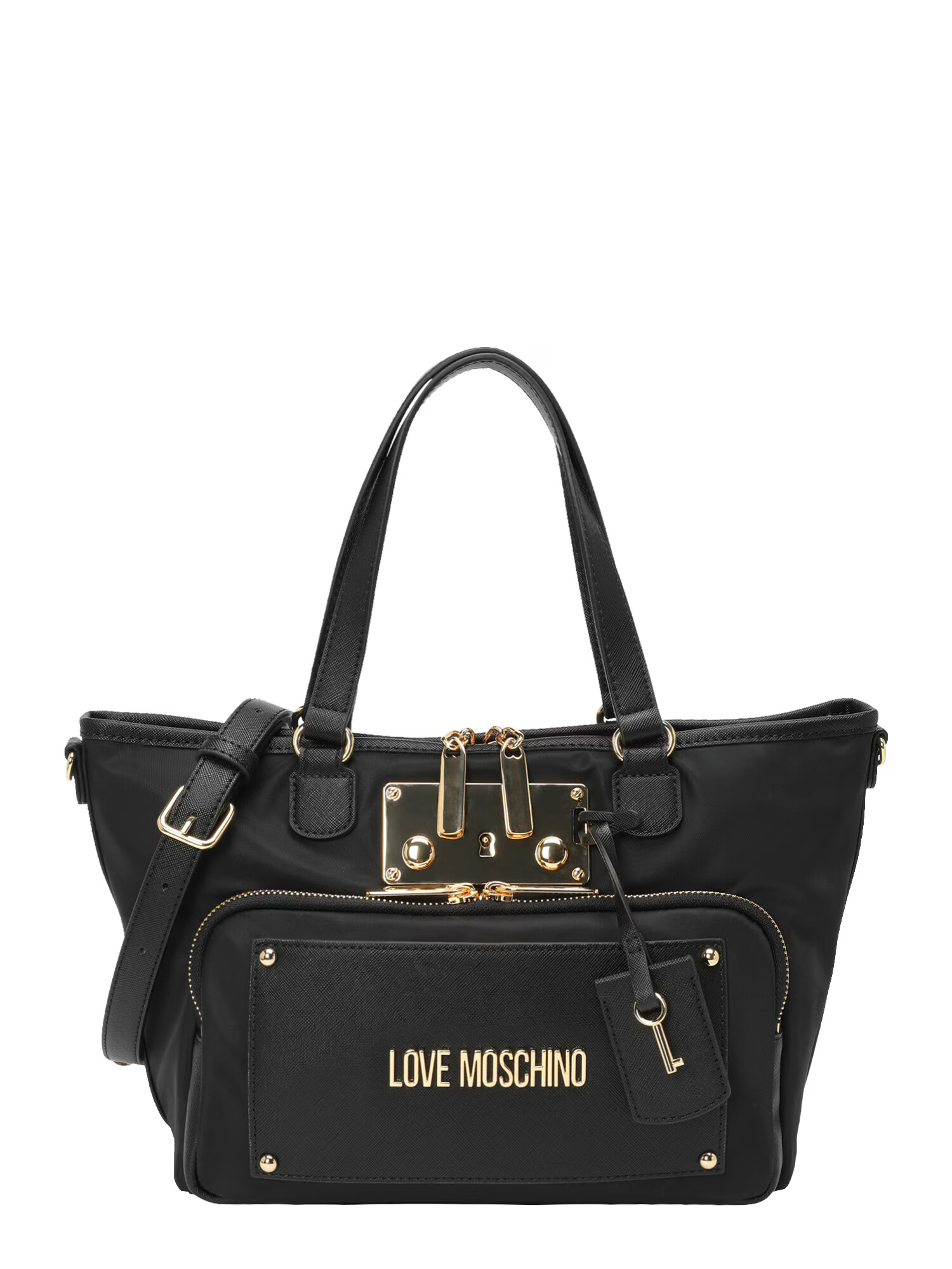 Love Moschino Ročna torbica 'TIMELESS' zlata / črna - Pepit.si