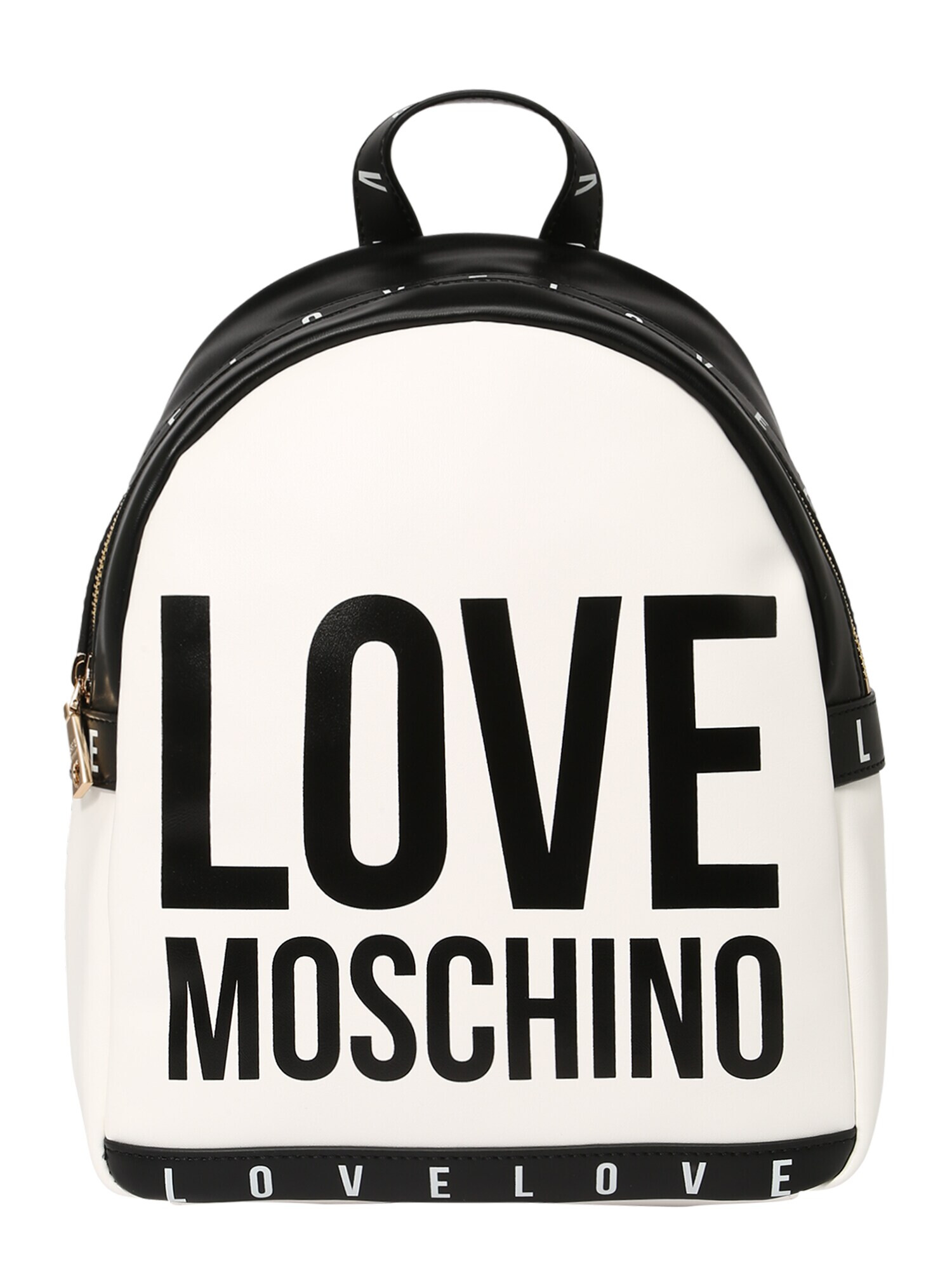 Love Moschino Rucksack bela / črna - Pepit.si