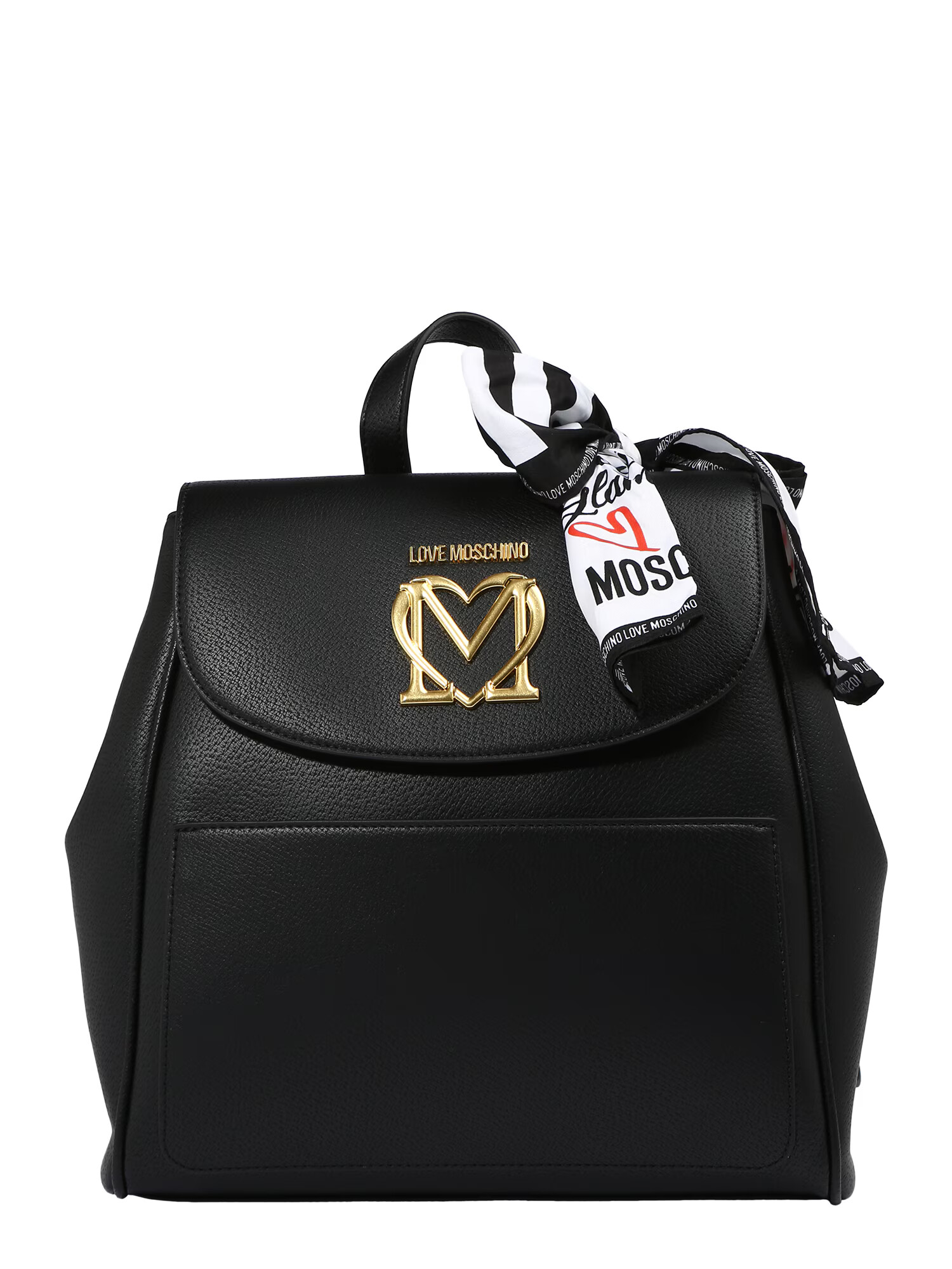 Love Moschino Rucksack črna / bela / rdeča / zlata - Pepit.si