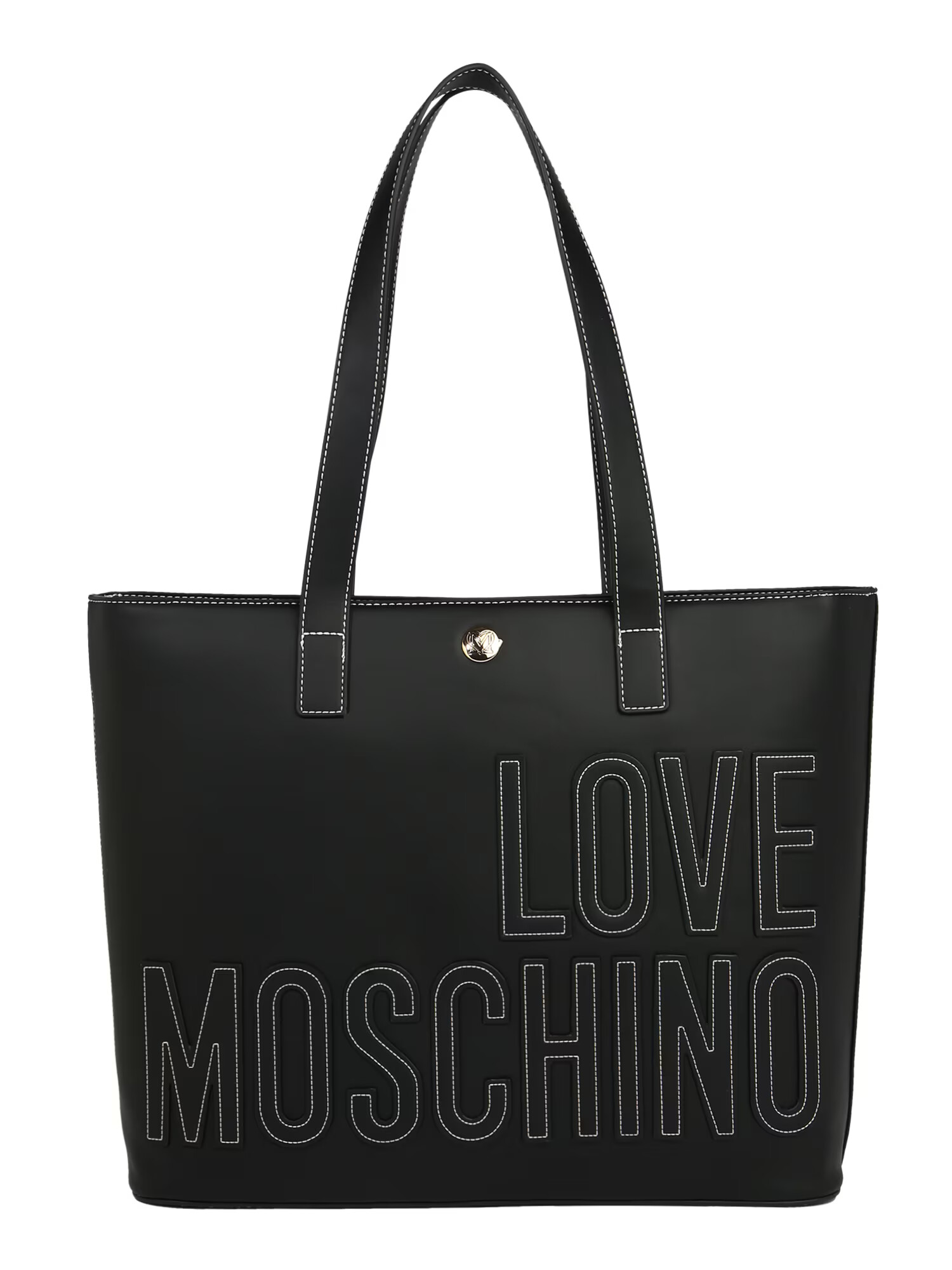 Love Moschino Shopper črna / bela - Pepit.si