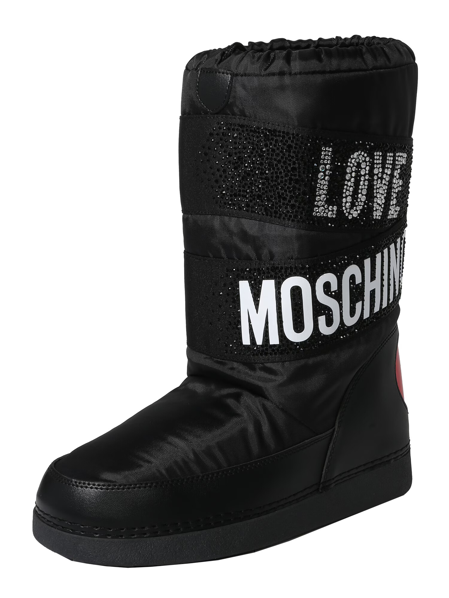 Love Moschino Škornji za v sneg črna / bela - Pepit.si