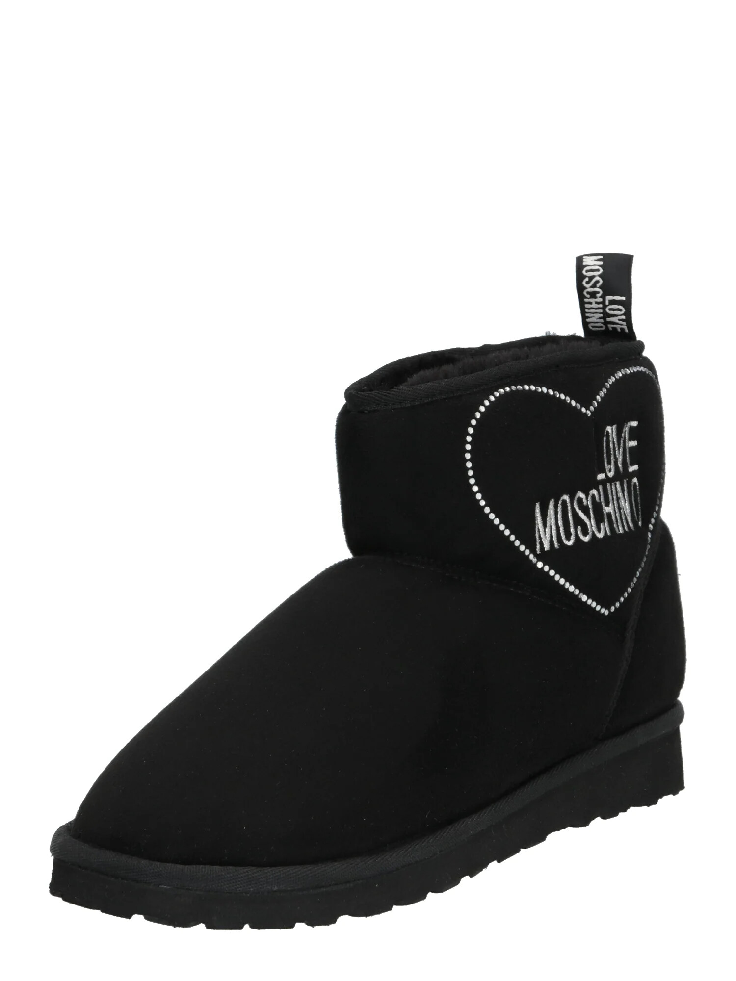 Love Moschino Škornji za v sneg 'WINTER LOVE' črna / bela - Pepit.si