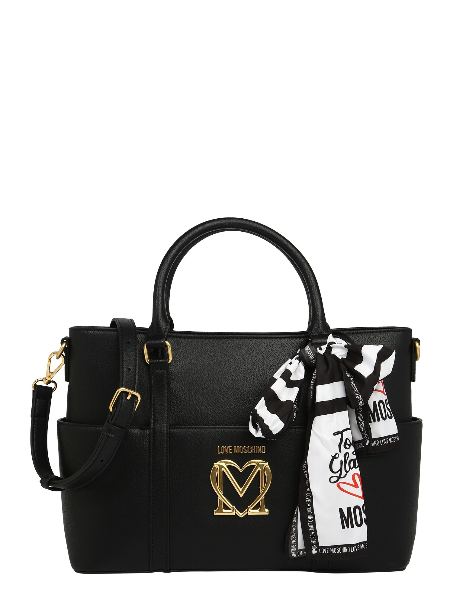 Love Moschino Tasche črna / zlata / bela - Pepit.si