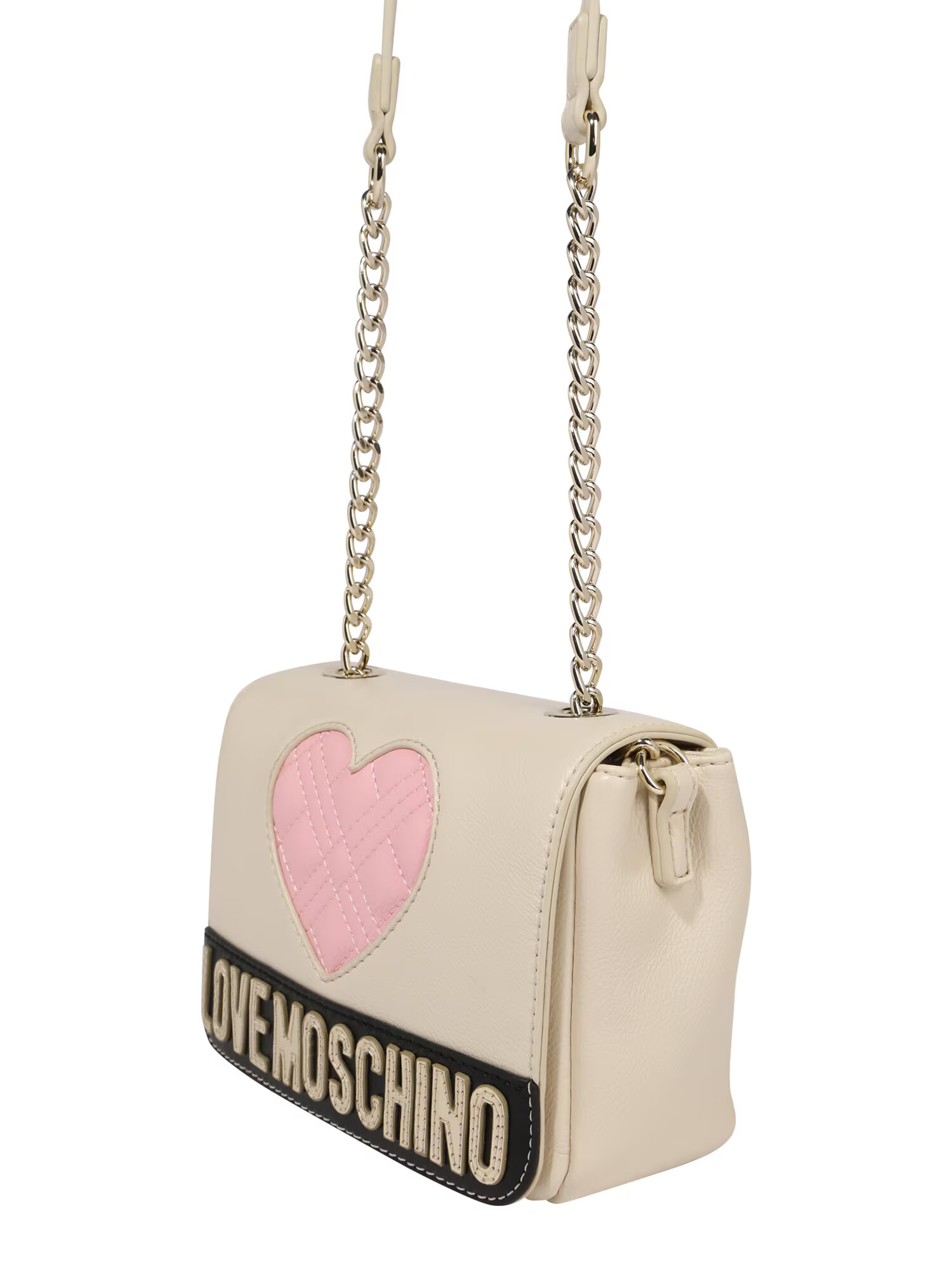 Love Moschino Torba za čez ramo bež / črna / roza - Pepit.si