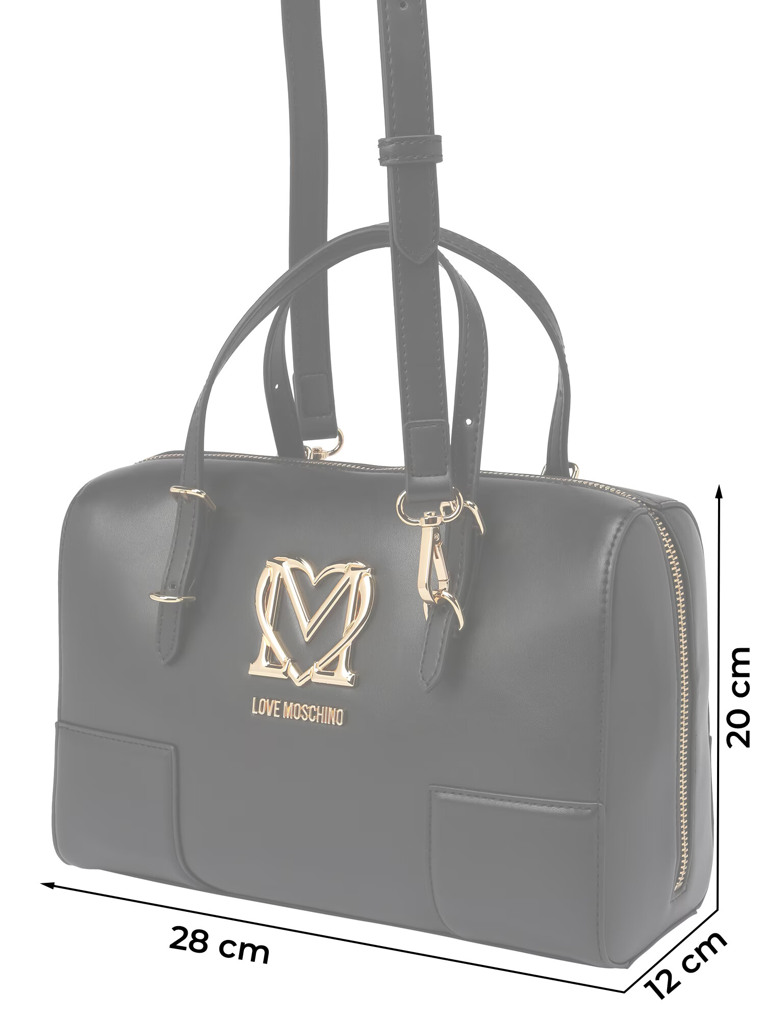 Love Moschino Torba za čez ramo črna - Pepit.si