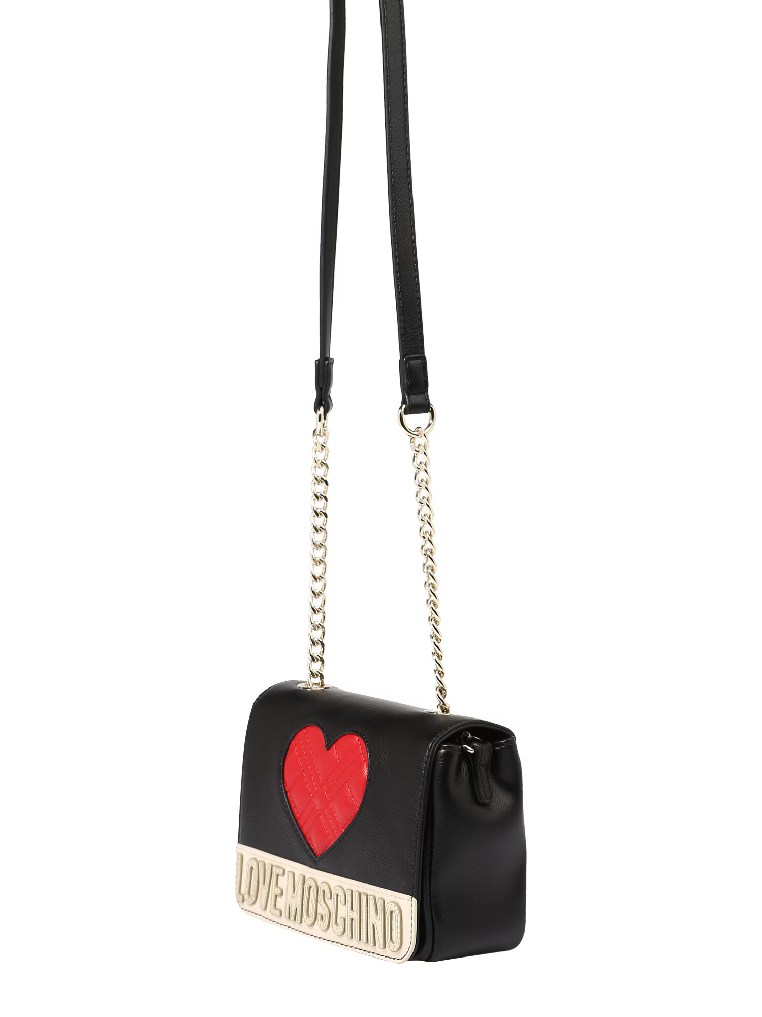 Love Moschino Torba za čez ramo črna / rdeča / kremna - Pepit.si