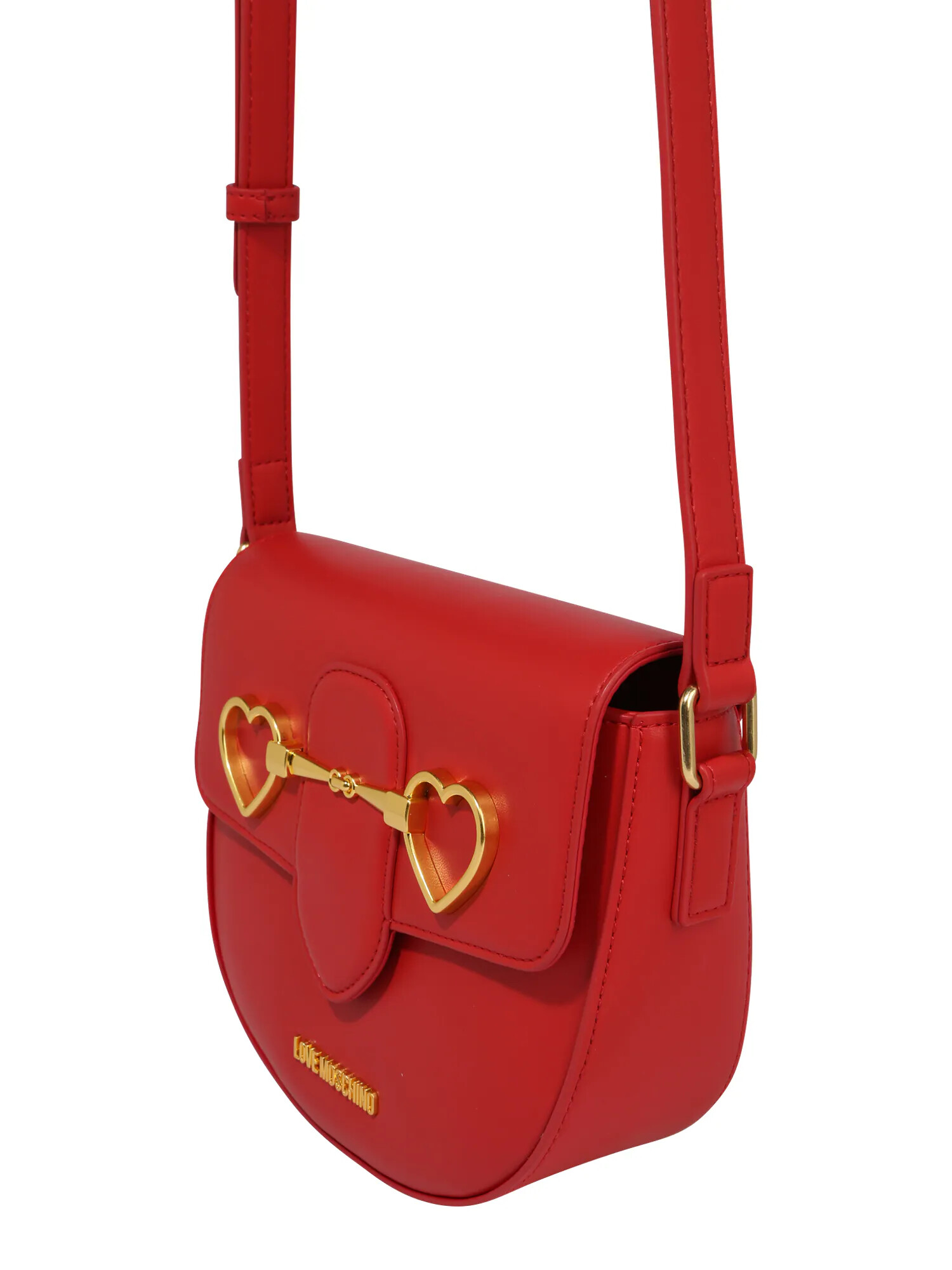 Love Moschino Torba za čez ramo krvavo rdeča / zlata - Pepit.si