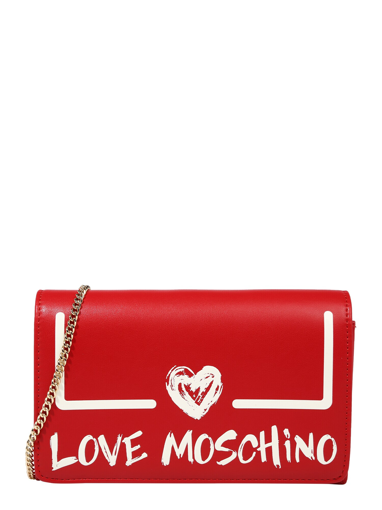 Love Moschino Torba za čez ramo rdeča / bela - Pepit.si