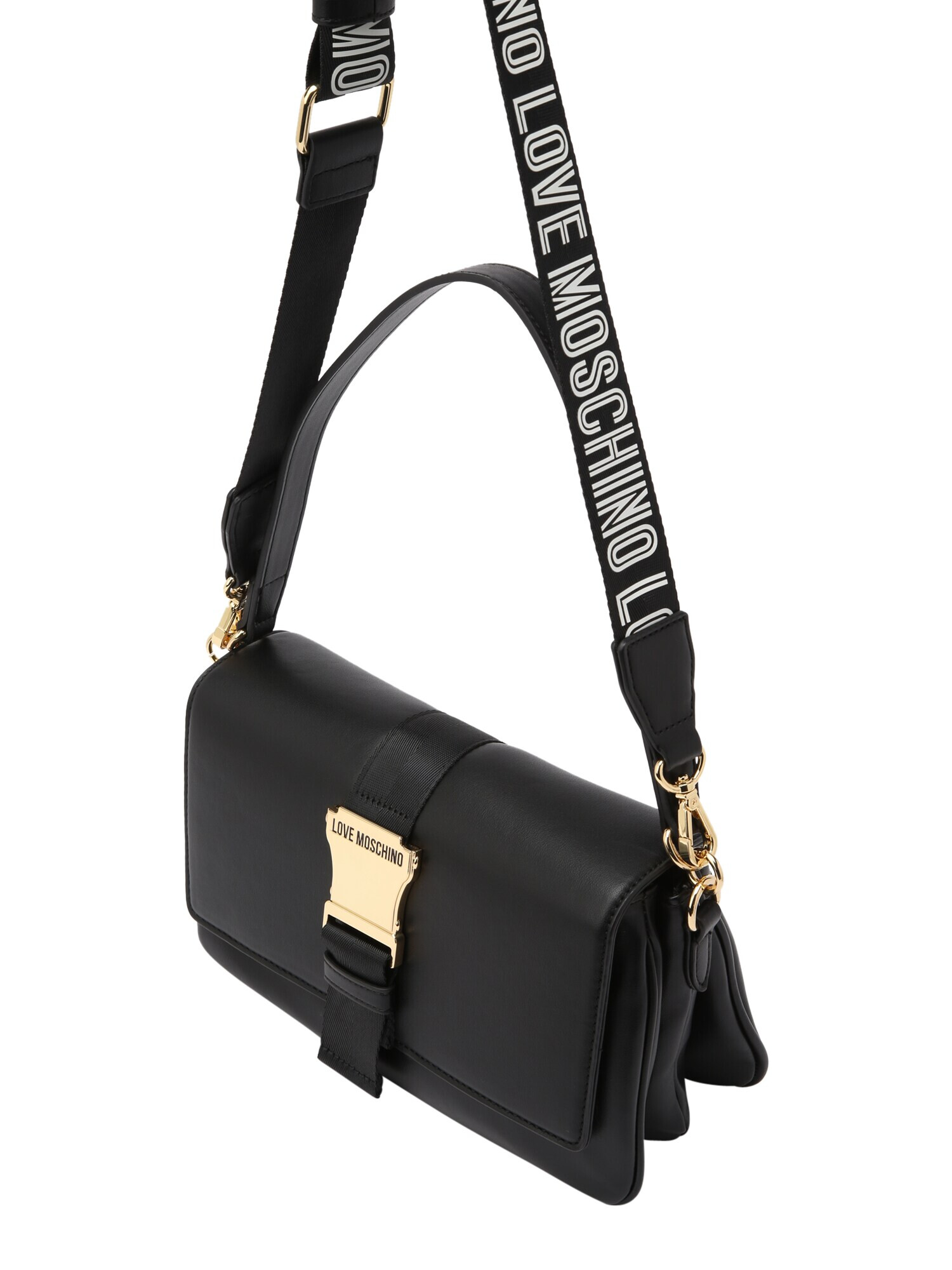 Love Moschino Torba za čez ramo 'Safety Bag' črna - Pepit.si