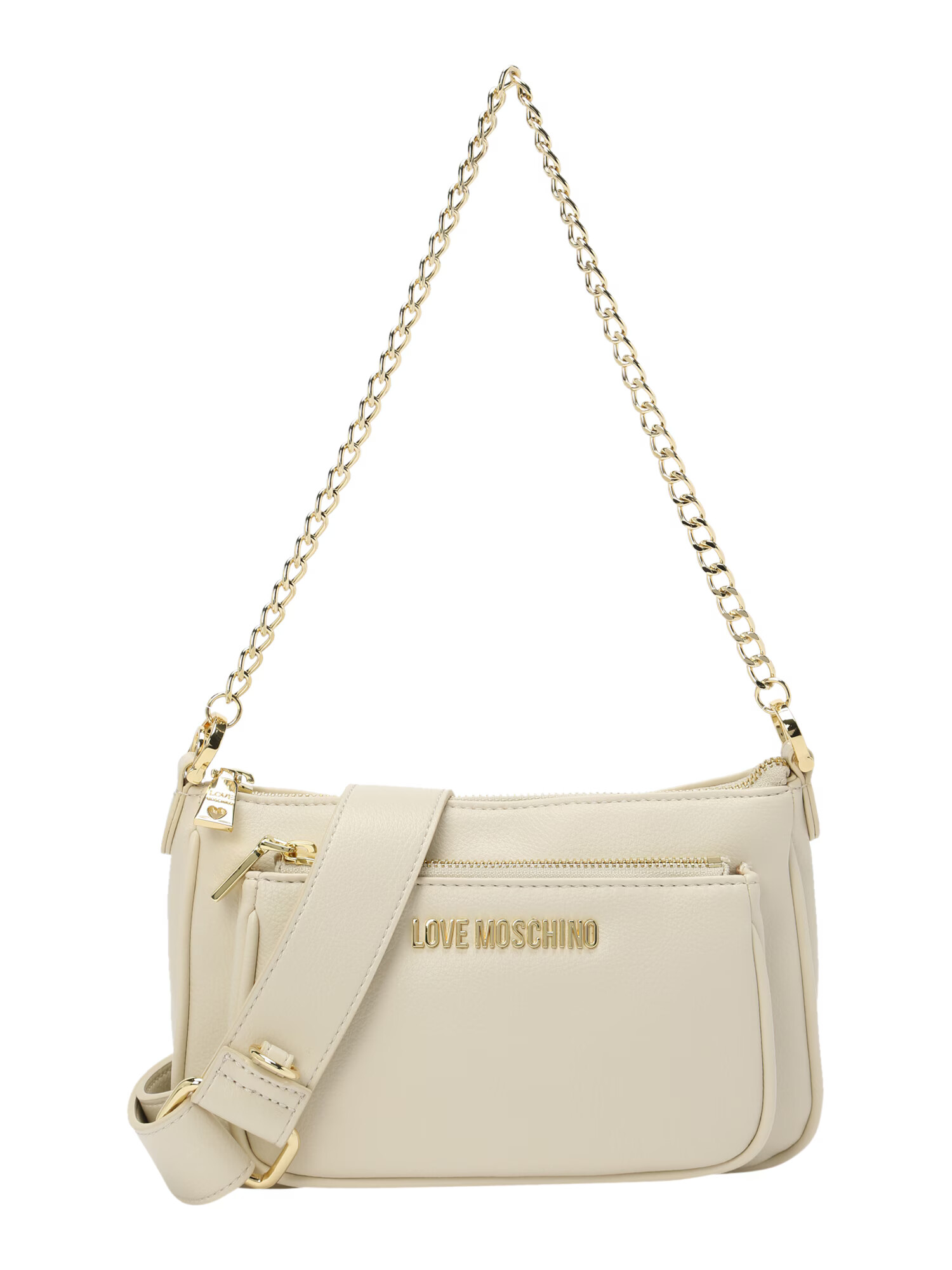 Love Moschino Torba za čez ramo slonovina - Pepit.si