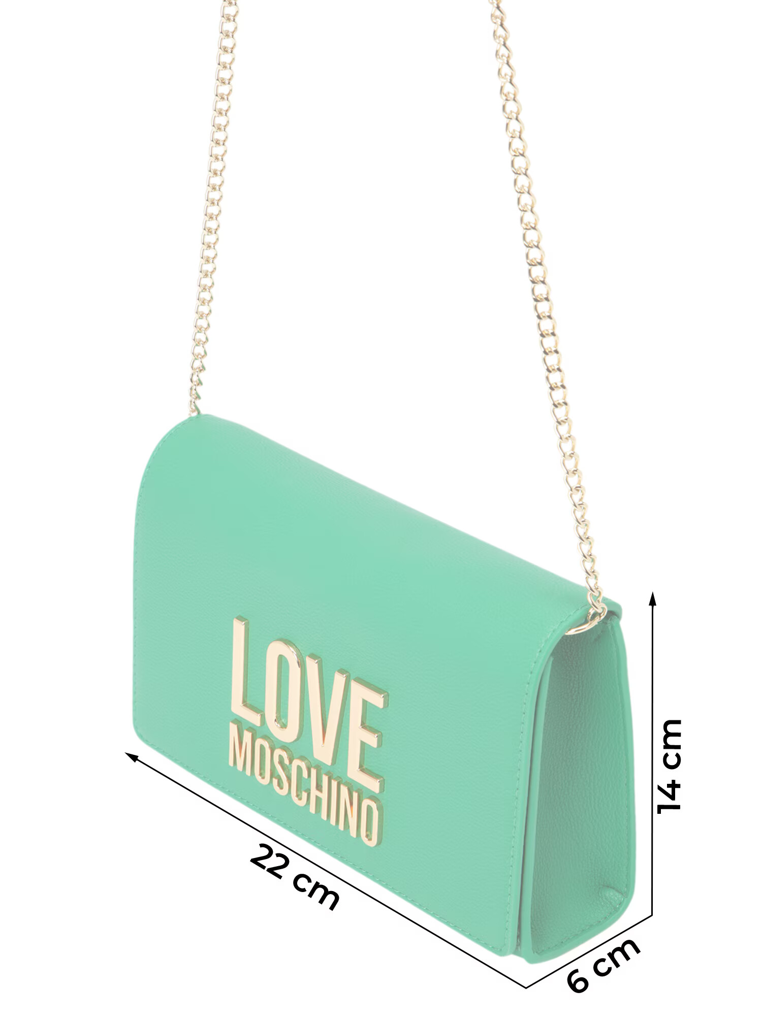 Love Moschino Torba za čez ramo zelena - Pepit.si