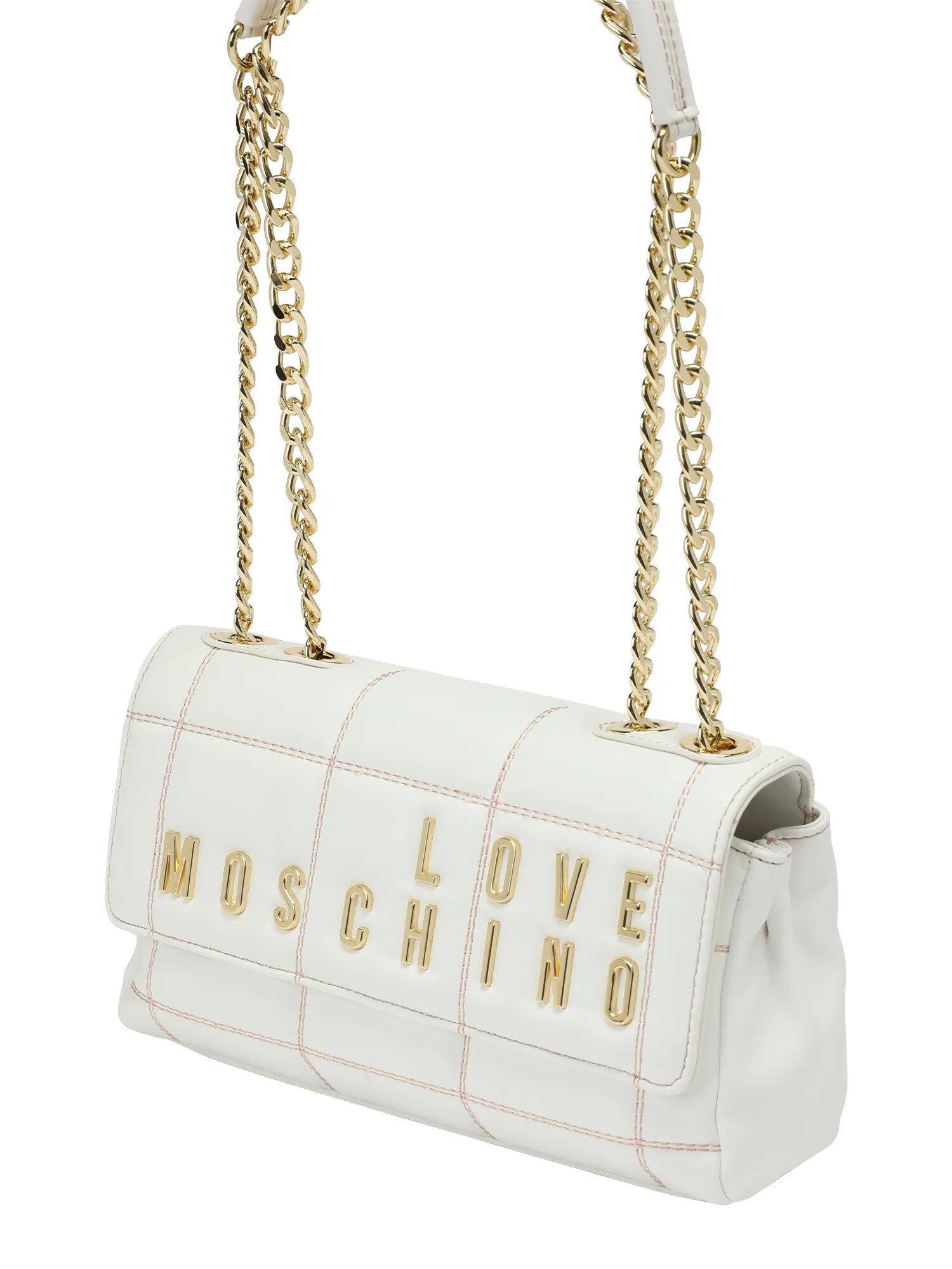 Love Moschino Torba za čez ramo zlata / bela - Pepit.si