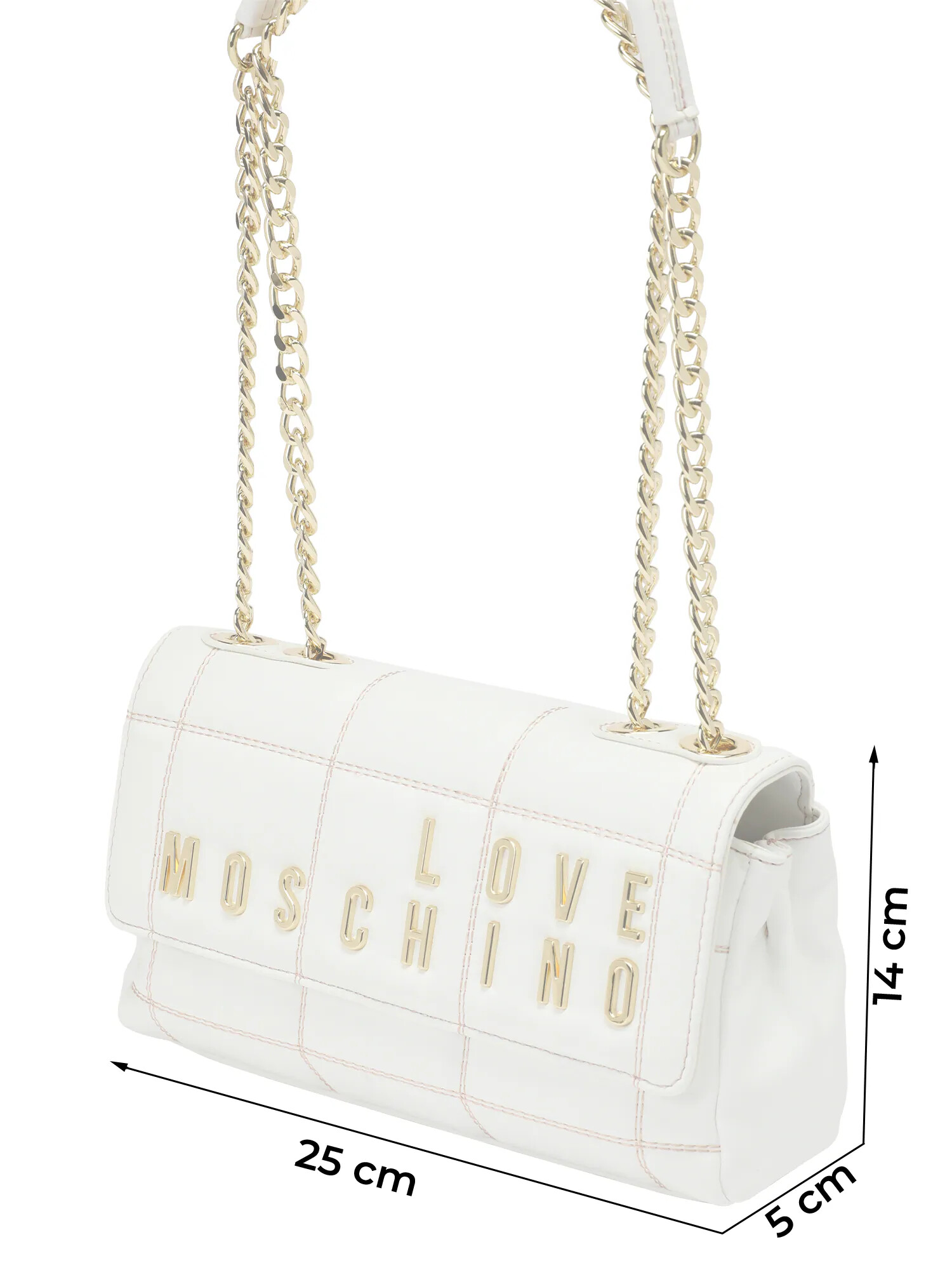 Love Moschino Torba za čez ramo zlata / bela - Pepit.si