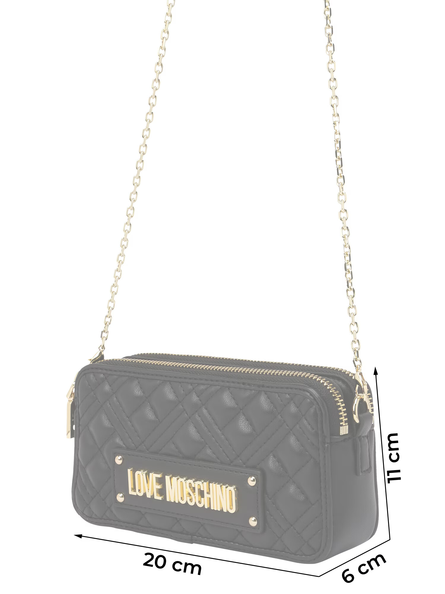 Love Moschino Torba za čez ramo zlata / črna - Pepit.si