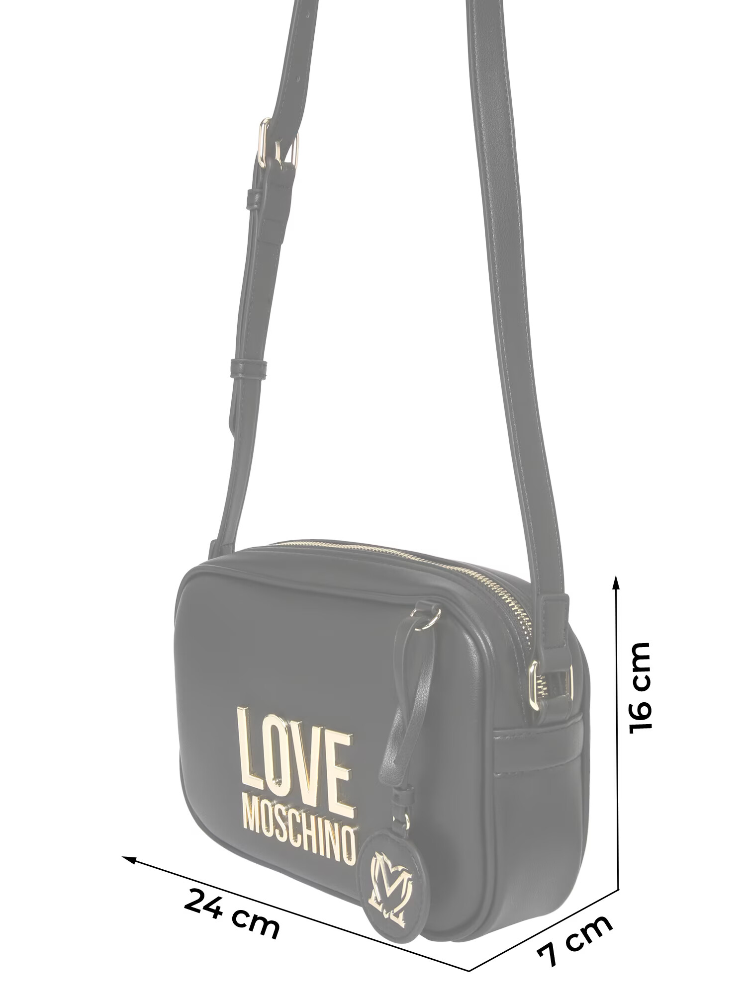 Love Moschino Torba za čez ramo zlata / črna - Pepit.si