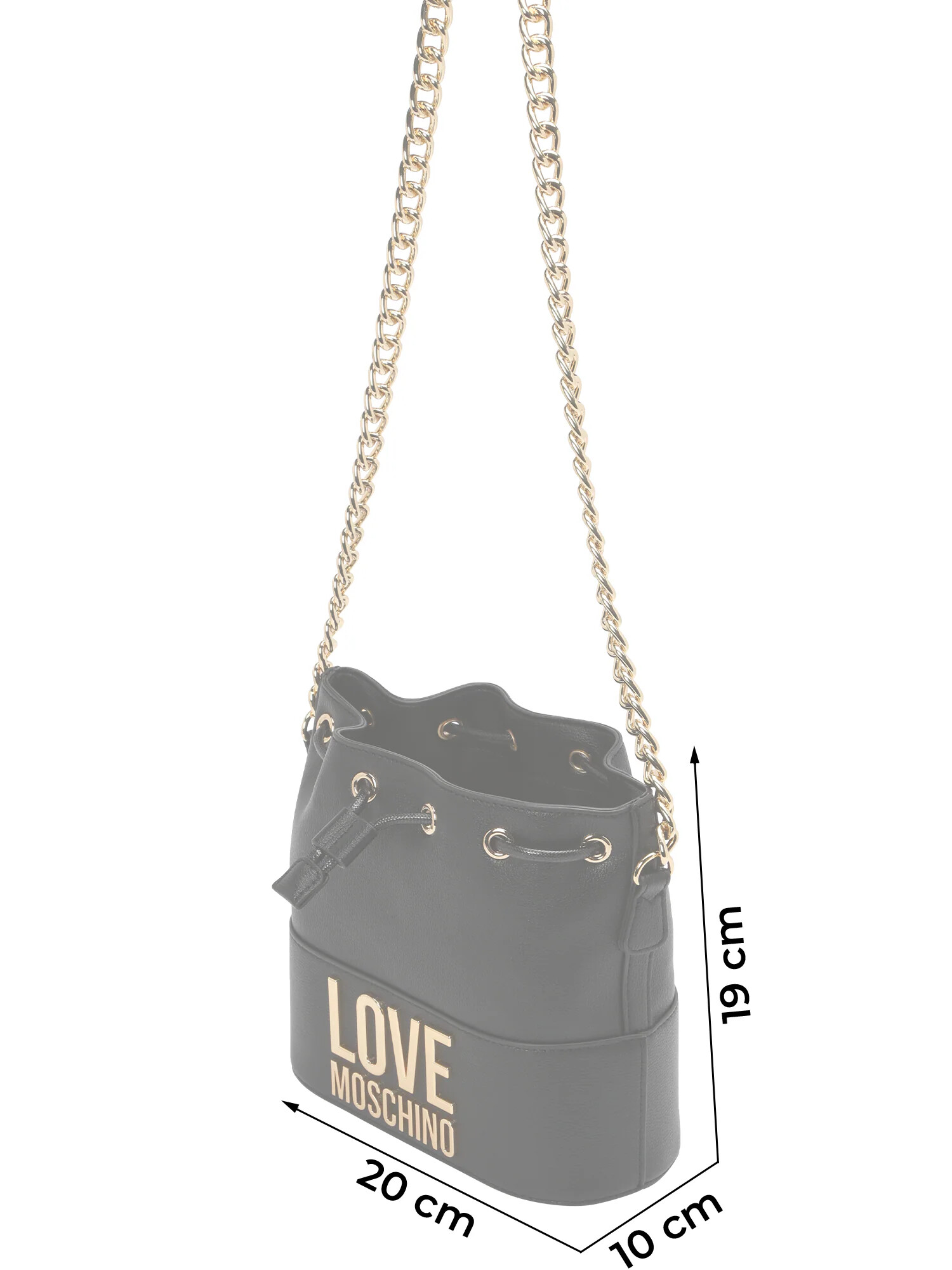 Love Moschino Torba za čez ramo zlata / črna - Pepit.si