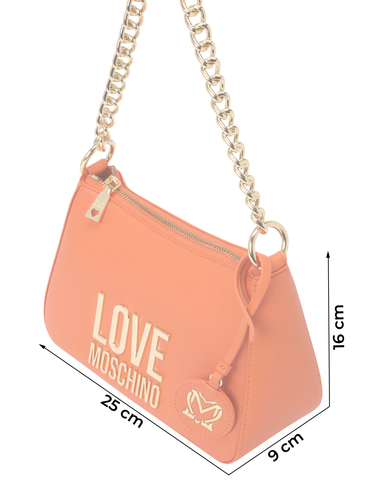 Love Moschino Torba za čez ramo zlata / oranžna - Pepit.si