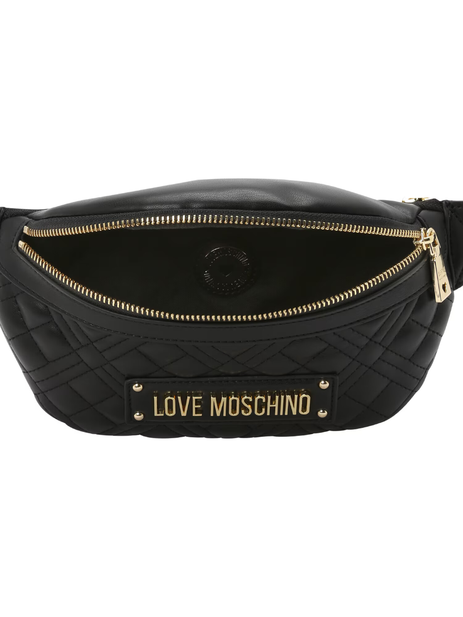 Love Moschino Torbica za okrog pasu zlata / črna - Pepit.si