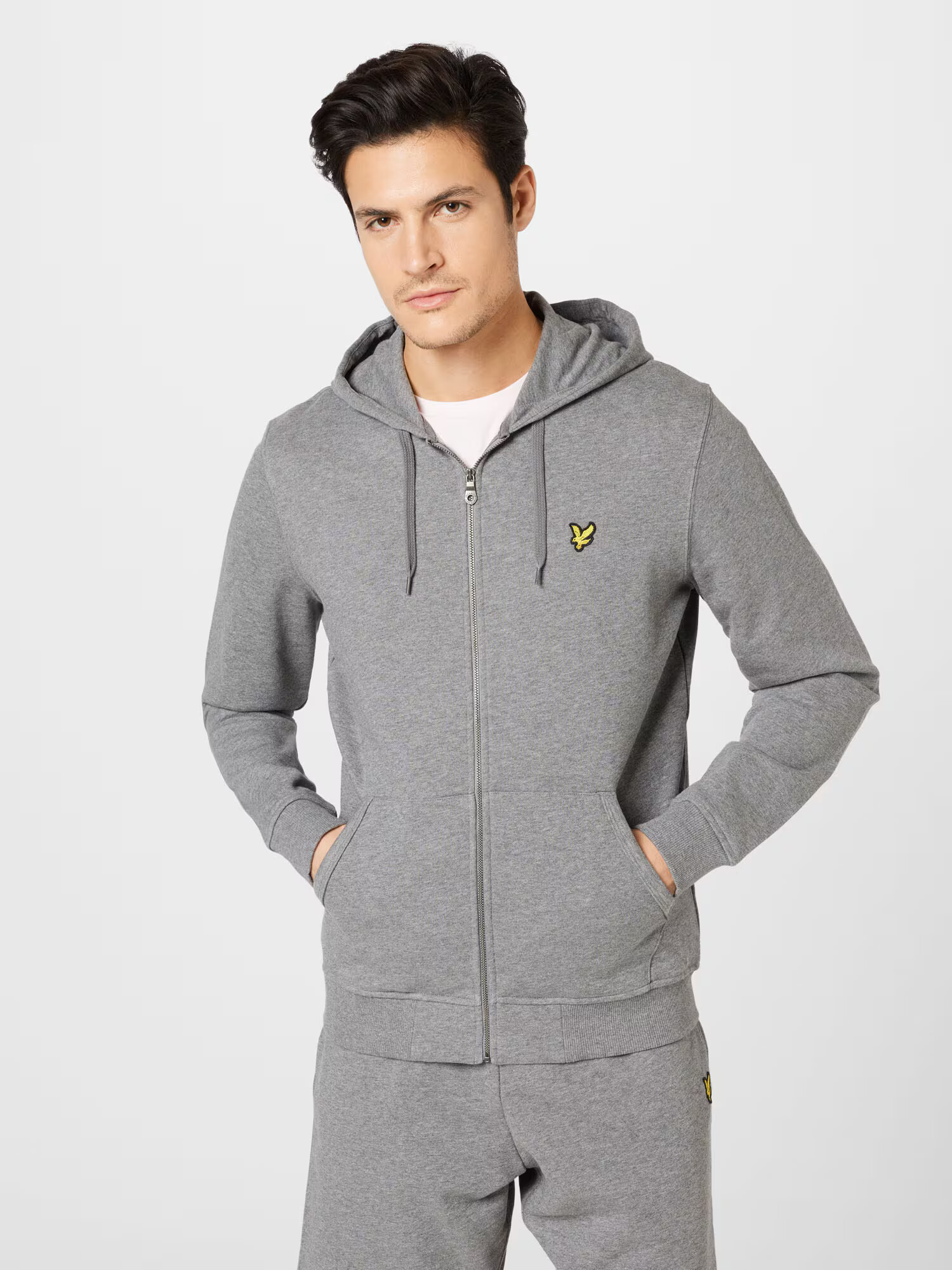 Lyle & Scott Jopa na zadrgo pegasto siva - Pepit.si