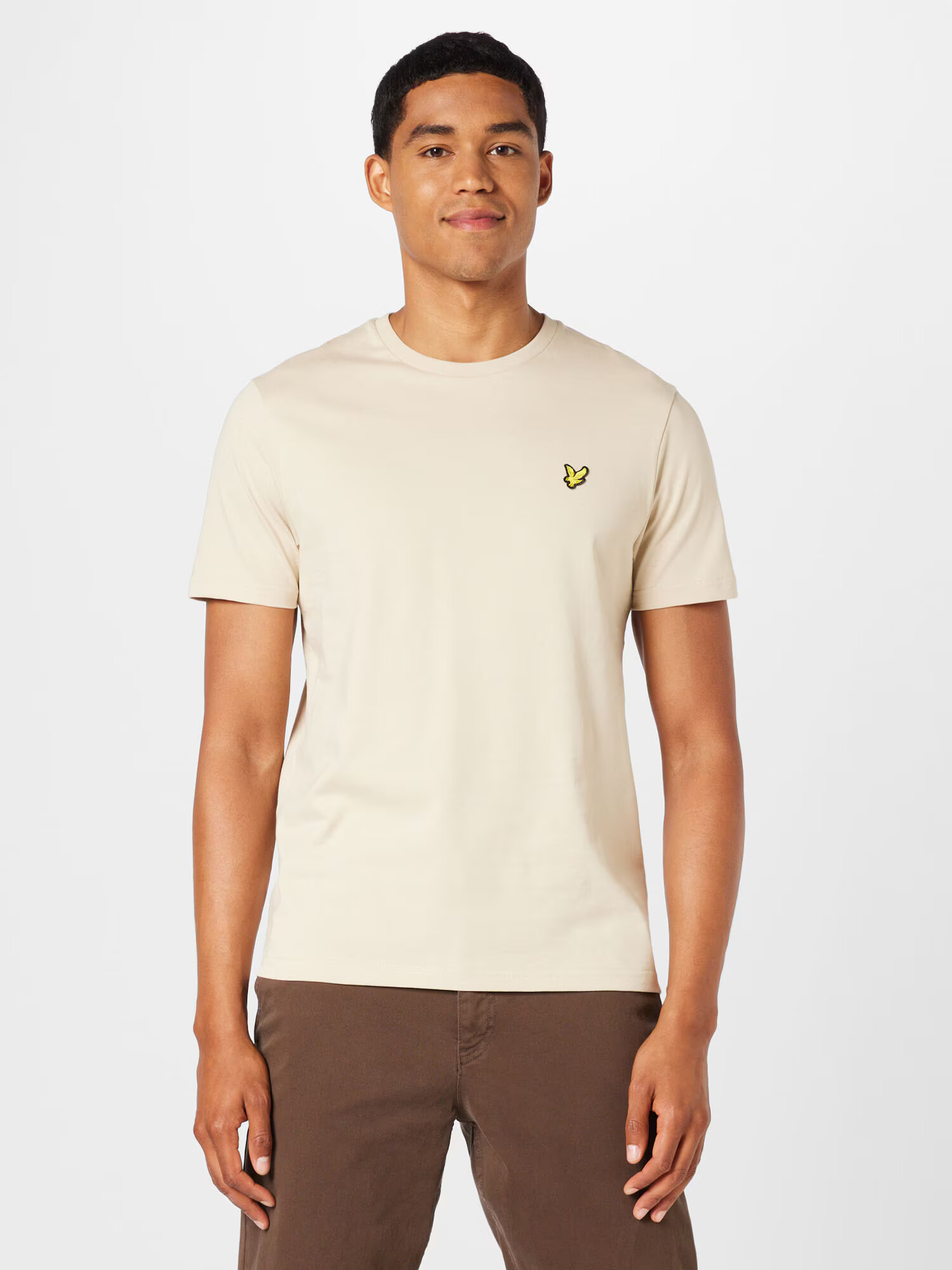 Lyle & Scott Majica bež / rumena / črna - Pepit.si