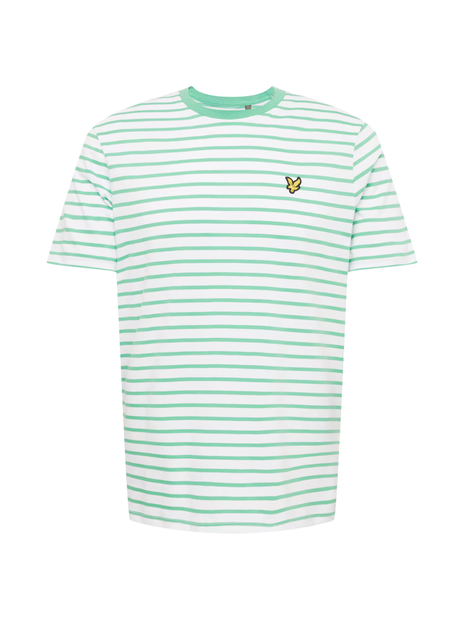 Lyle & Scott Majica 'Breton' meta / bela / črna / zlato-rumena - Pepit.si