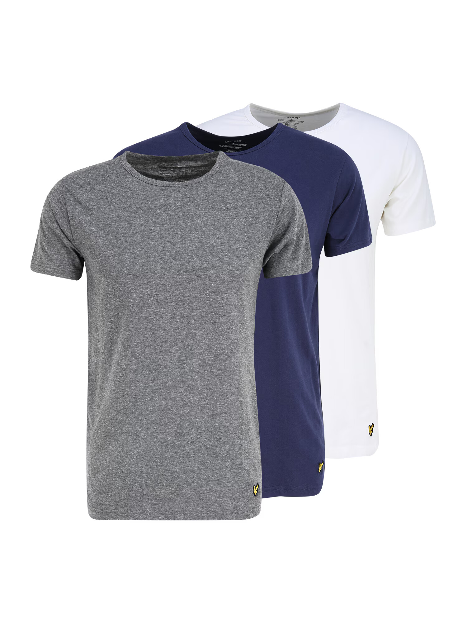 Lyle & Scott Majica 'MAXWELL' bela / pegasto siva / mornarska - Pepit.si