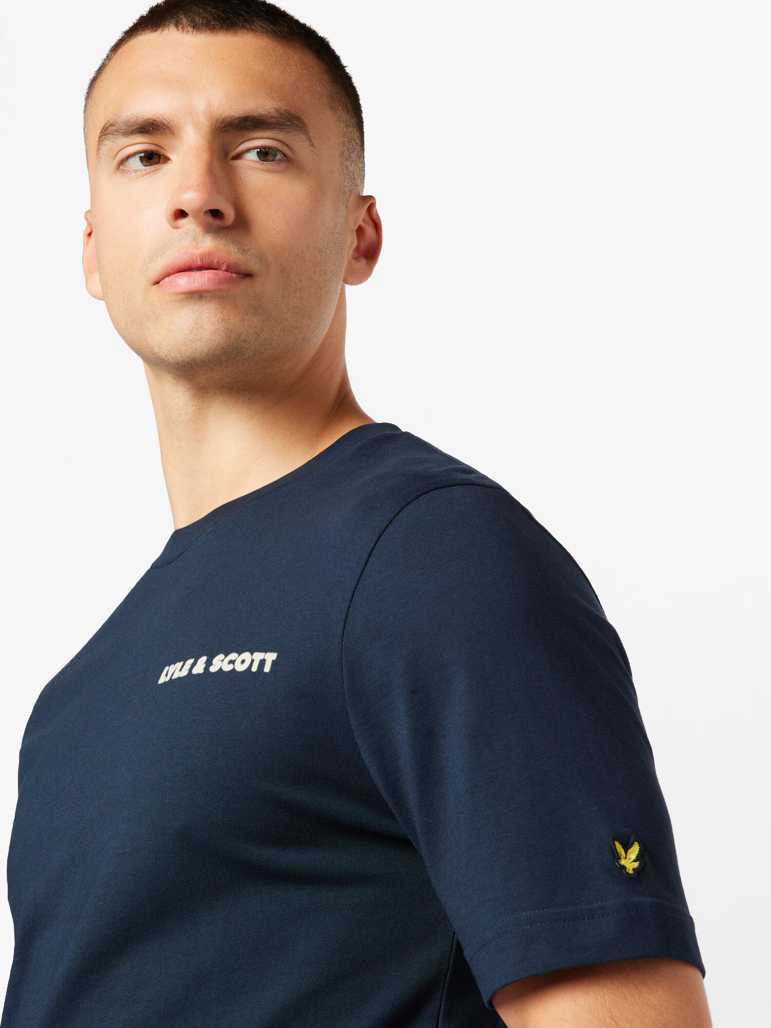 Lyle & Scott Majica mornarska / bela - Pepit.si