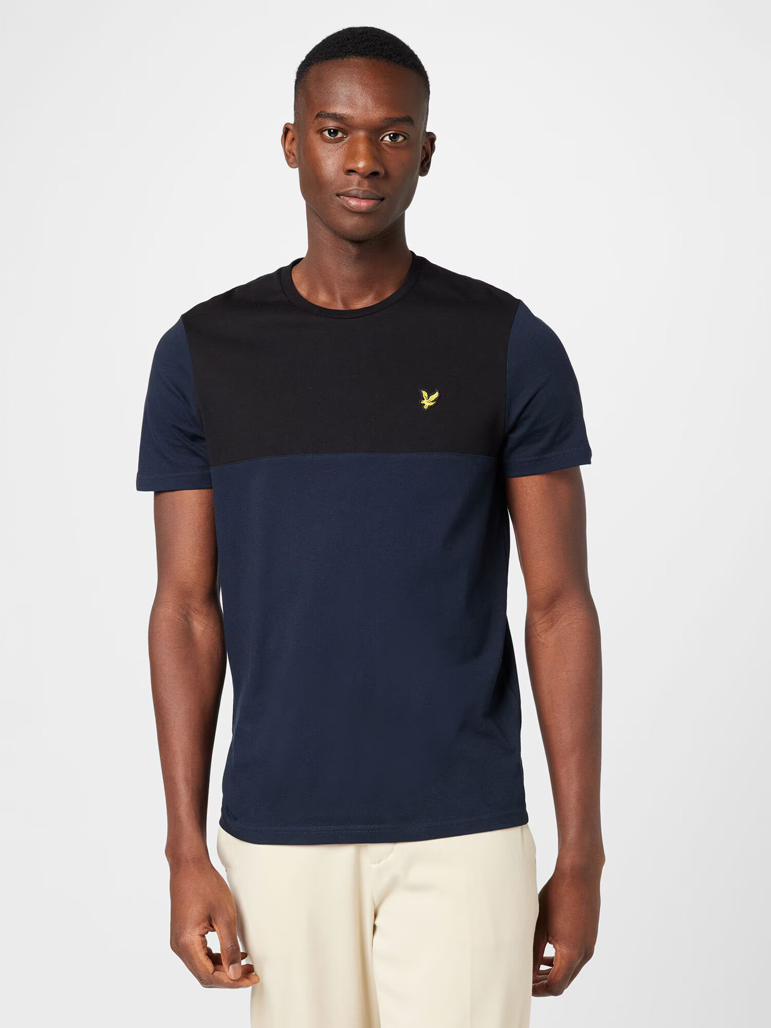 Lyle & Scott Majica mornarska / rumena / črna - Pepit.si