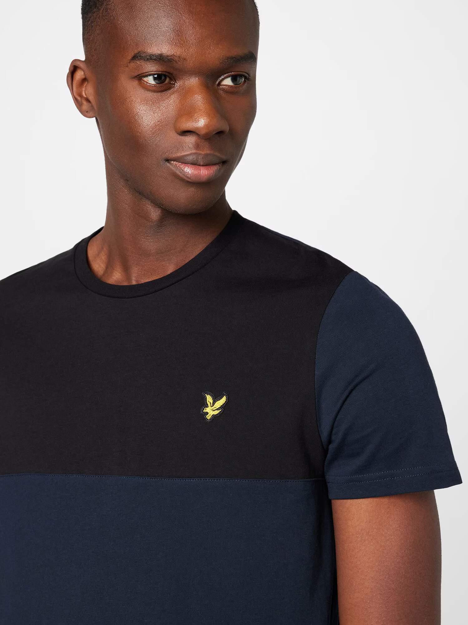 Lyle & Scott Majica mornarska / rumena / črna - Pepit.si