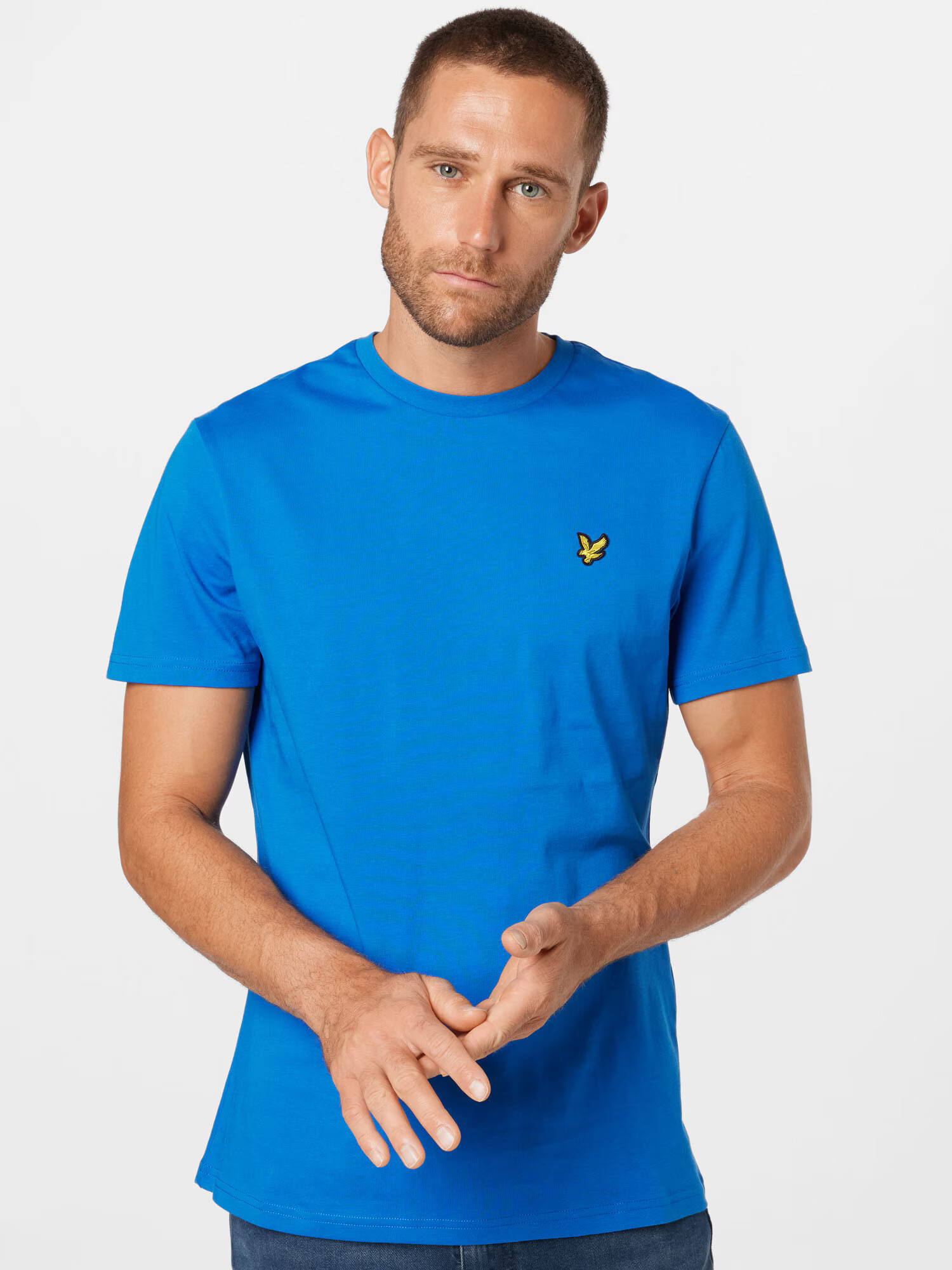 Lyle & Scott Majica 'Plain' kraljevo modra / rumena - Pepit.si