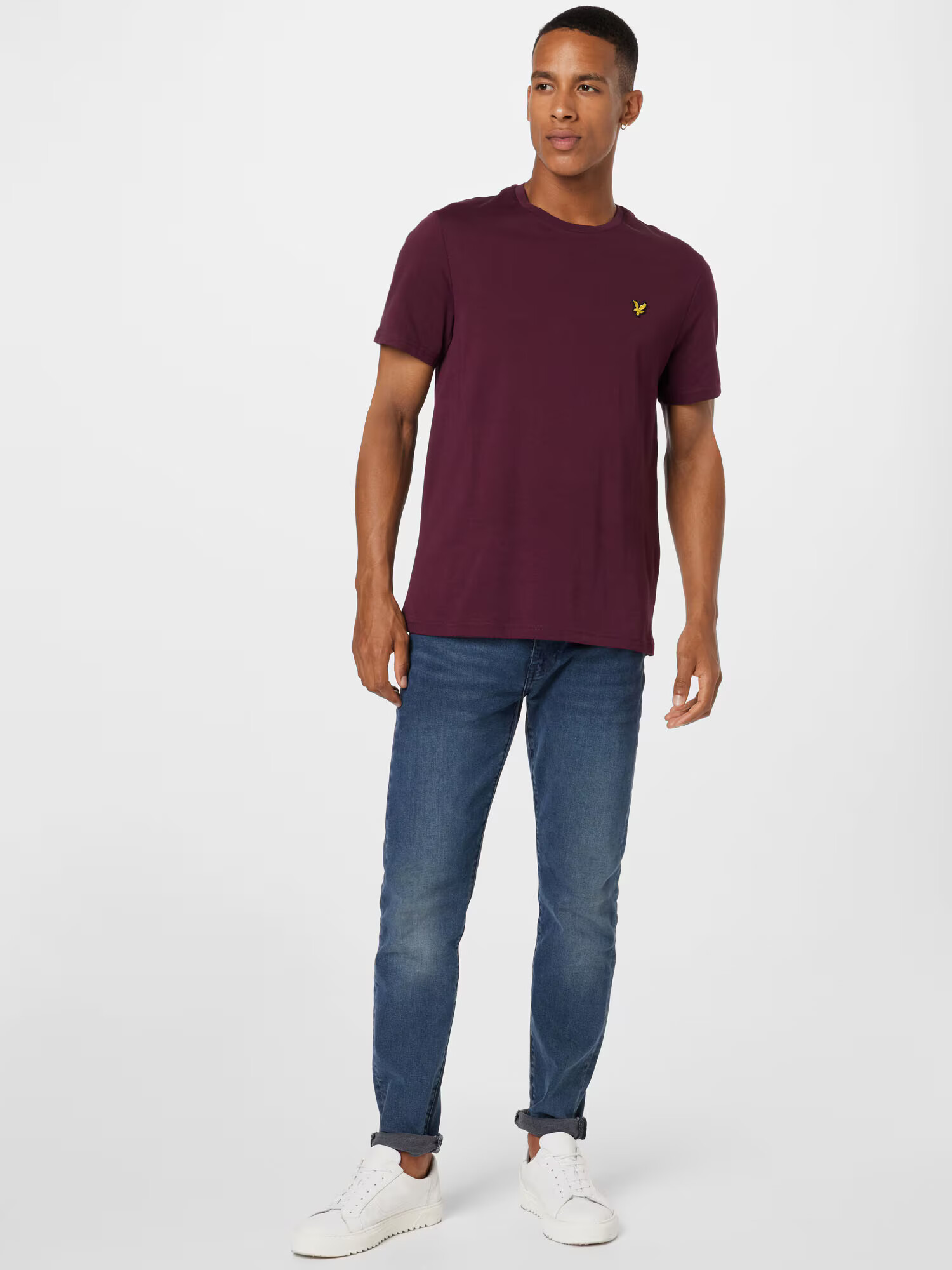 Lyle & Scott Majica zlato-rumena / burgund / črna - Pepit.si