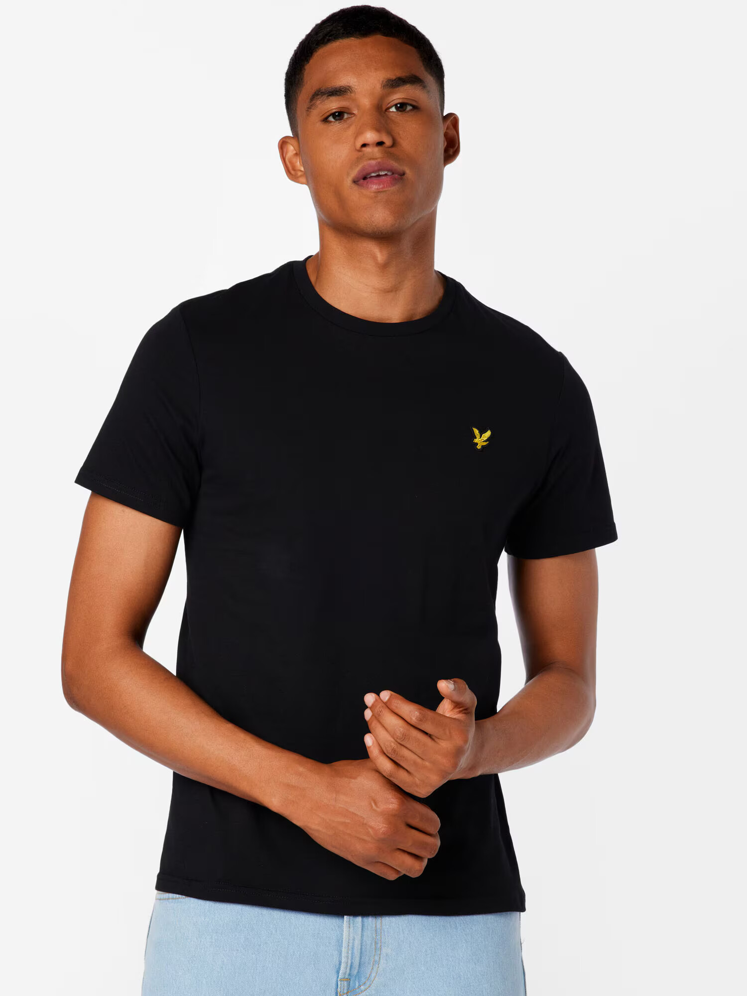 Lyle & Scott Majica 'Plain' rumena / črna - Pepit.si