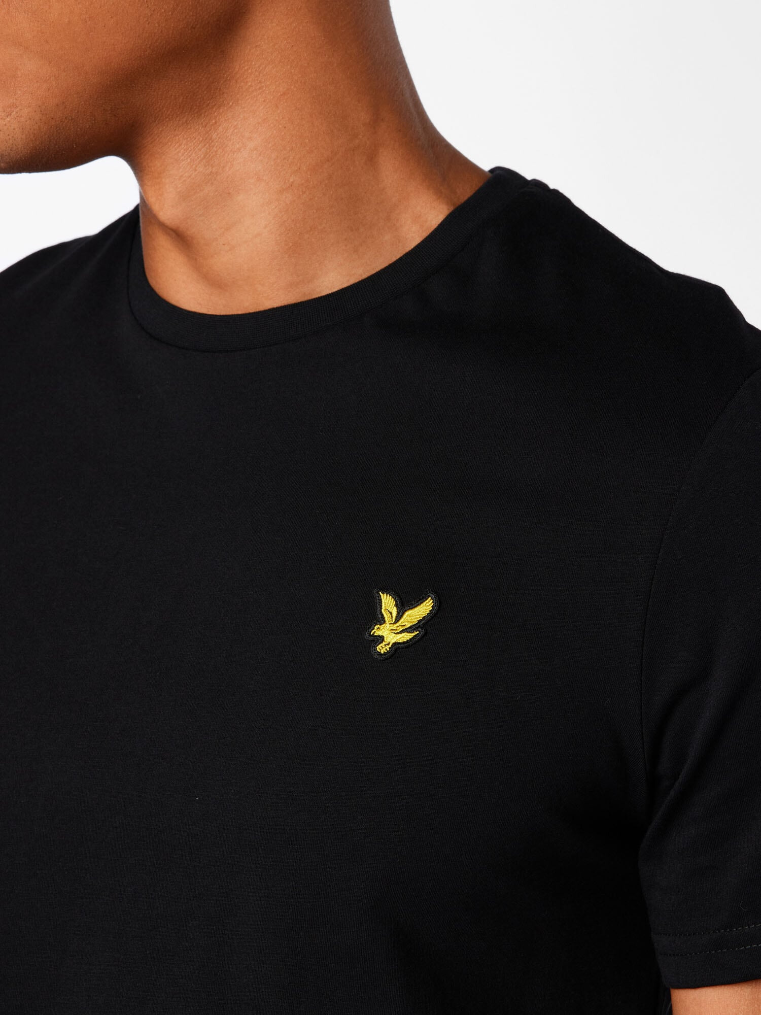 Lyle & Scott Majica 'Plain' rumena / črna - Pepit.si