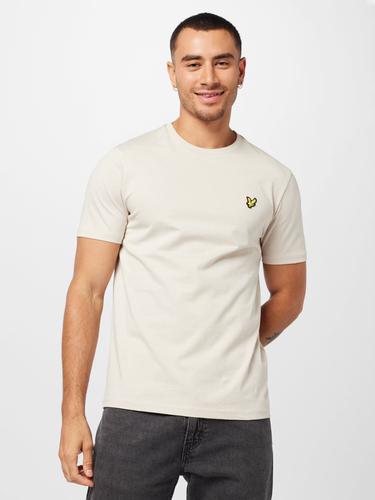 Lyle & Scott Majica 'Plain' svetlo bež / rumena / črna - Pepit.si