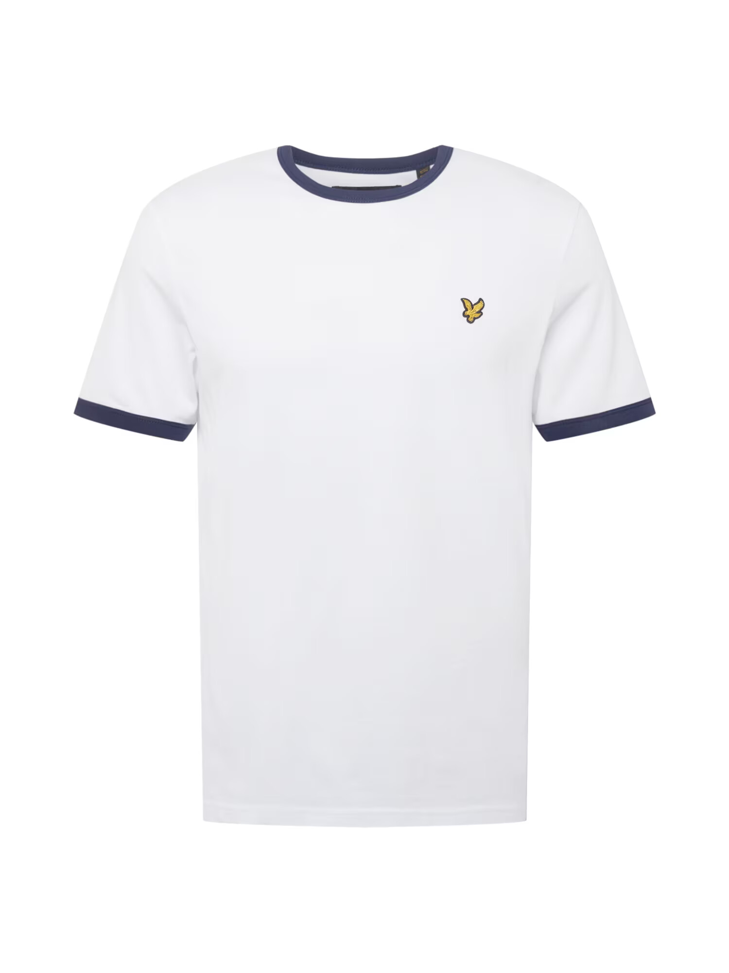 Lyle & Scott Majica 'Ringer' temno modra / zlato-rumena / bela - Pepit.si