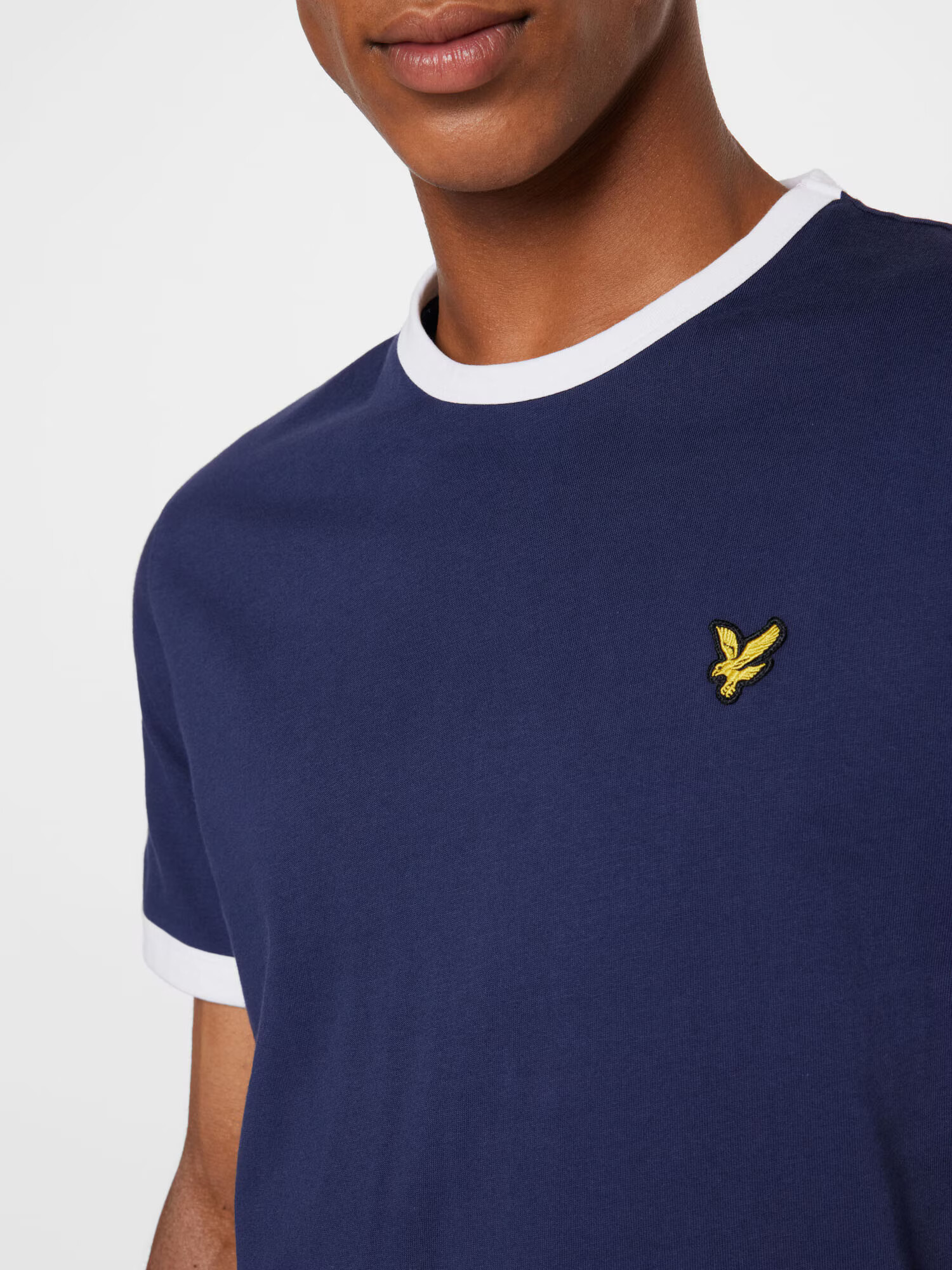 Lyle & Scott Majica 'Ringer' mornarska / rumena / črna / bela - Pepit.si