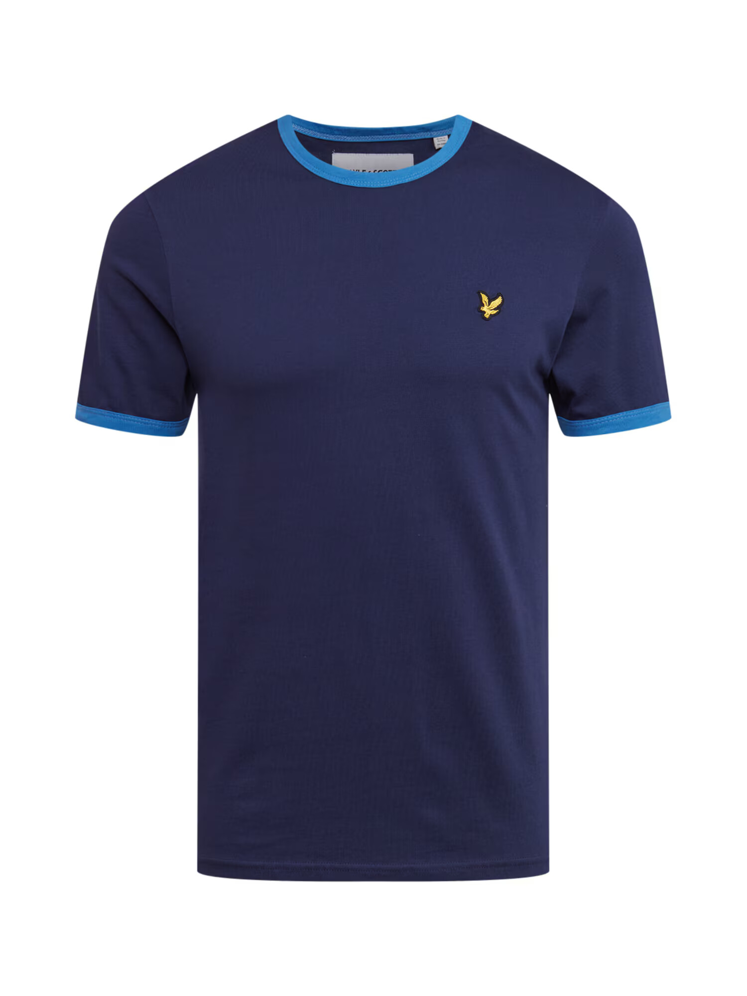 Lyle & Scott Majica 'Ringer' mornarska / voda / rumena / črna - Pepit.si